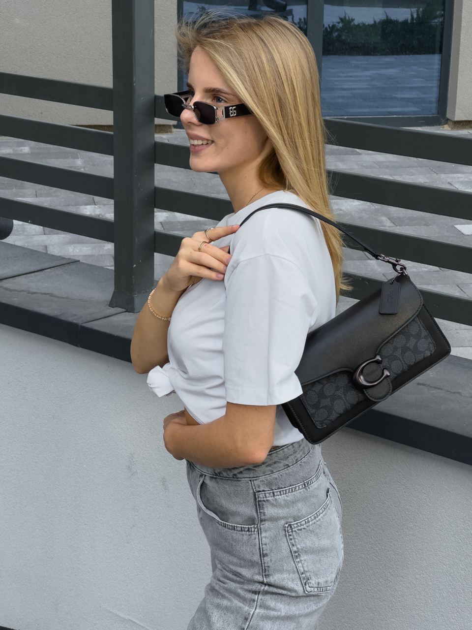 Coach Tabby Shoulder Bag 26 With Signature Canvas - Black - 11