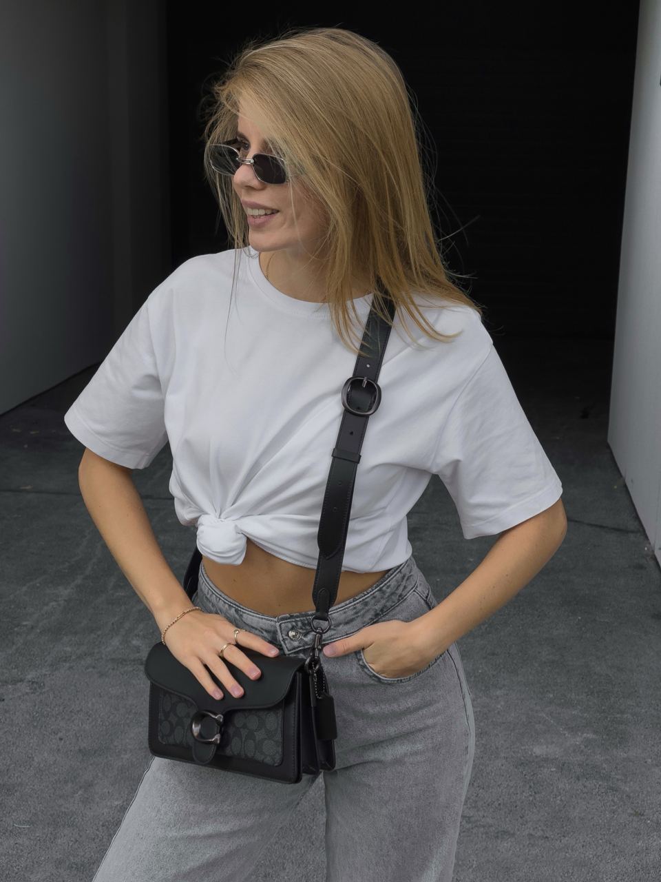 Coach Tabby Shoulder Bag 26 With Signature Canvas - Black - 13