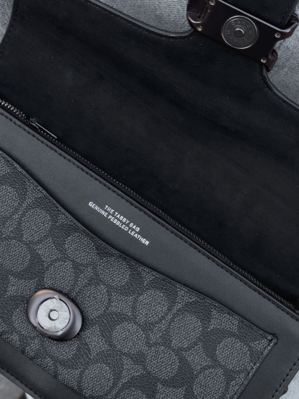 Coach Tabby Shoulder Bag 26 With Signature Canvas - Black - 21