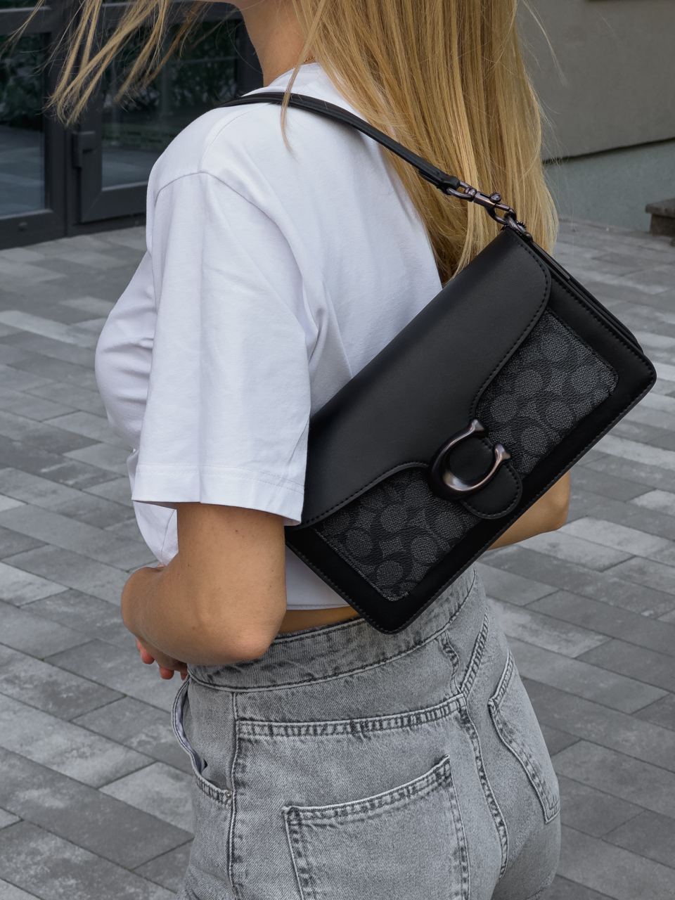 Coach Tabby Shoulder Bag 26 With Signature Canvas - Black - 7