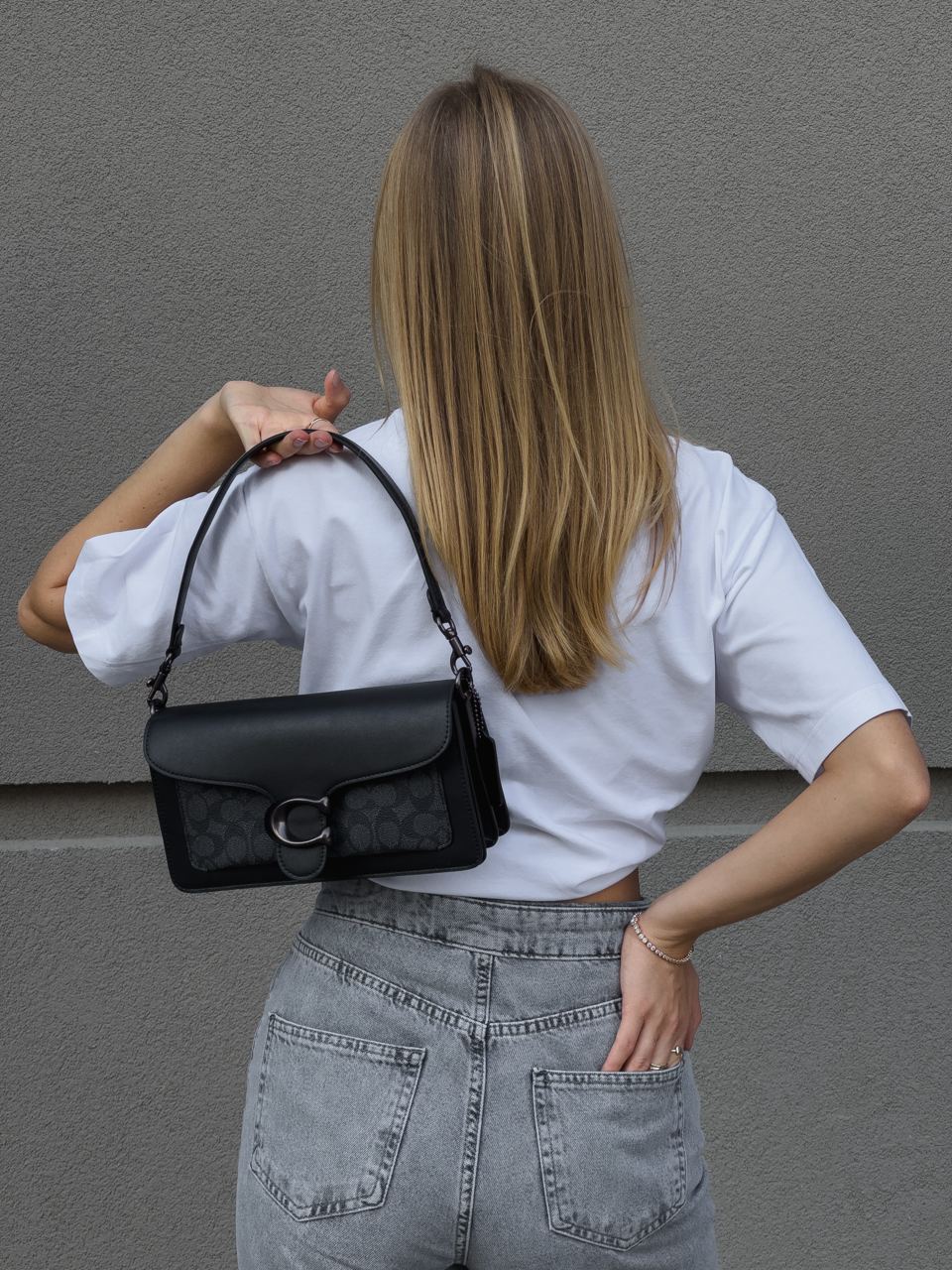 Coach Tabby Shoulder Bag 26 With Signature Canvas - Black - 9