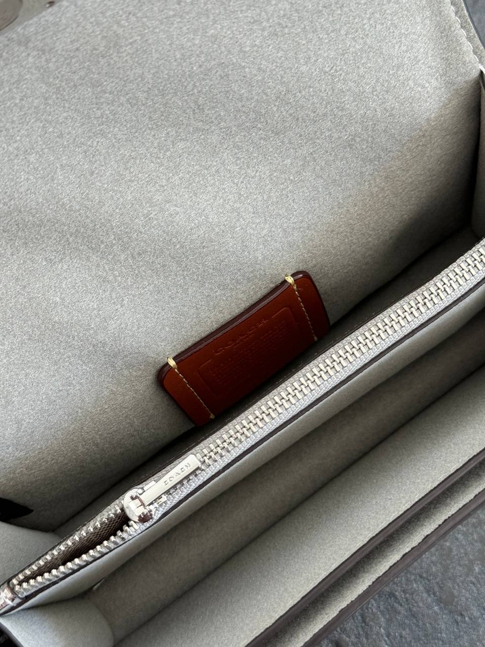 Coach Tabby Small Chain Bag in Metallic Leather - 9