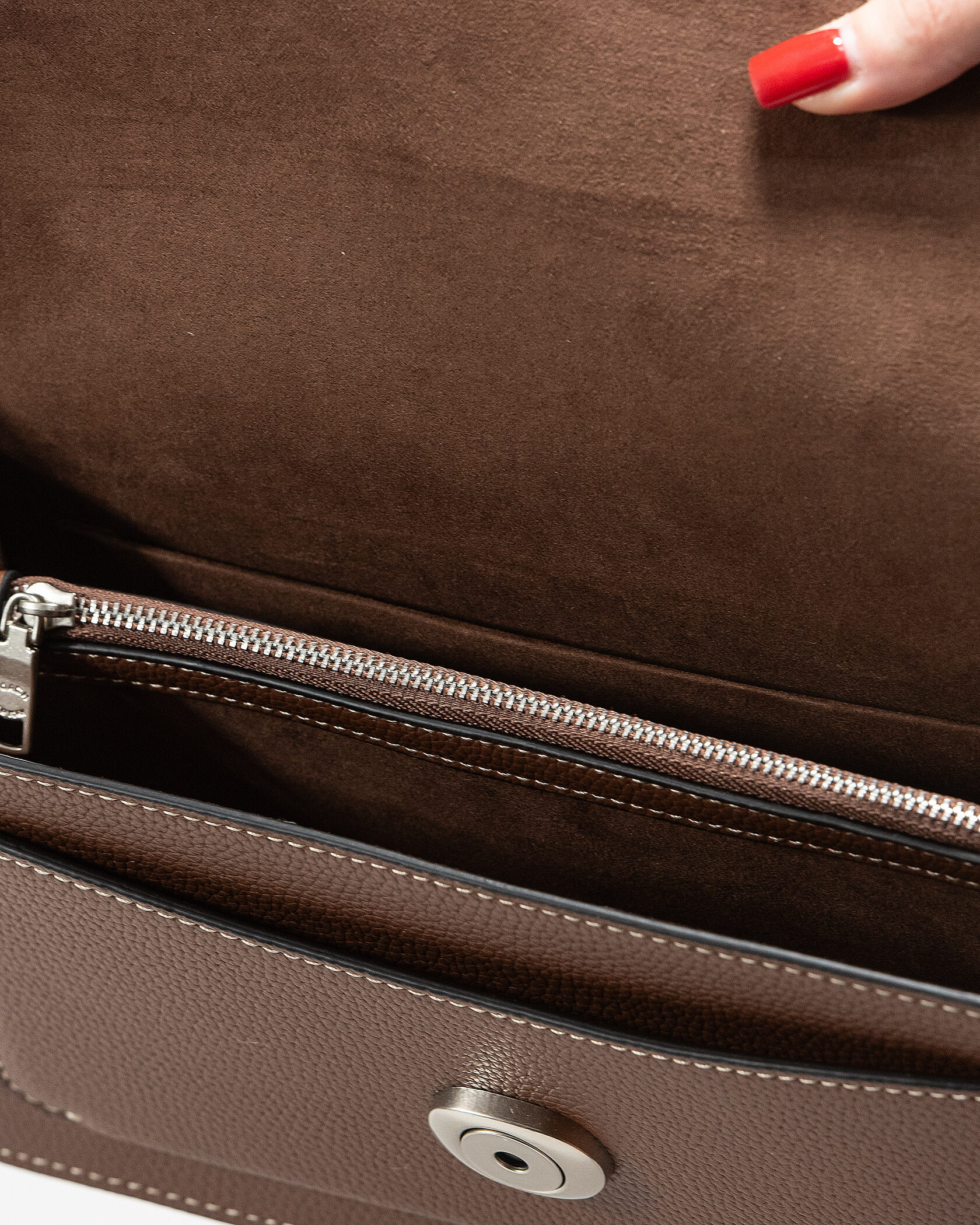 Coach Tabby Small Shoulder Bag in Brown Leather - 12