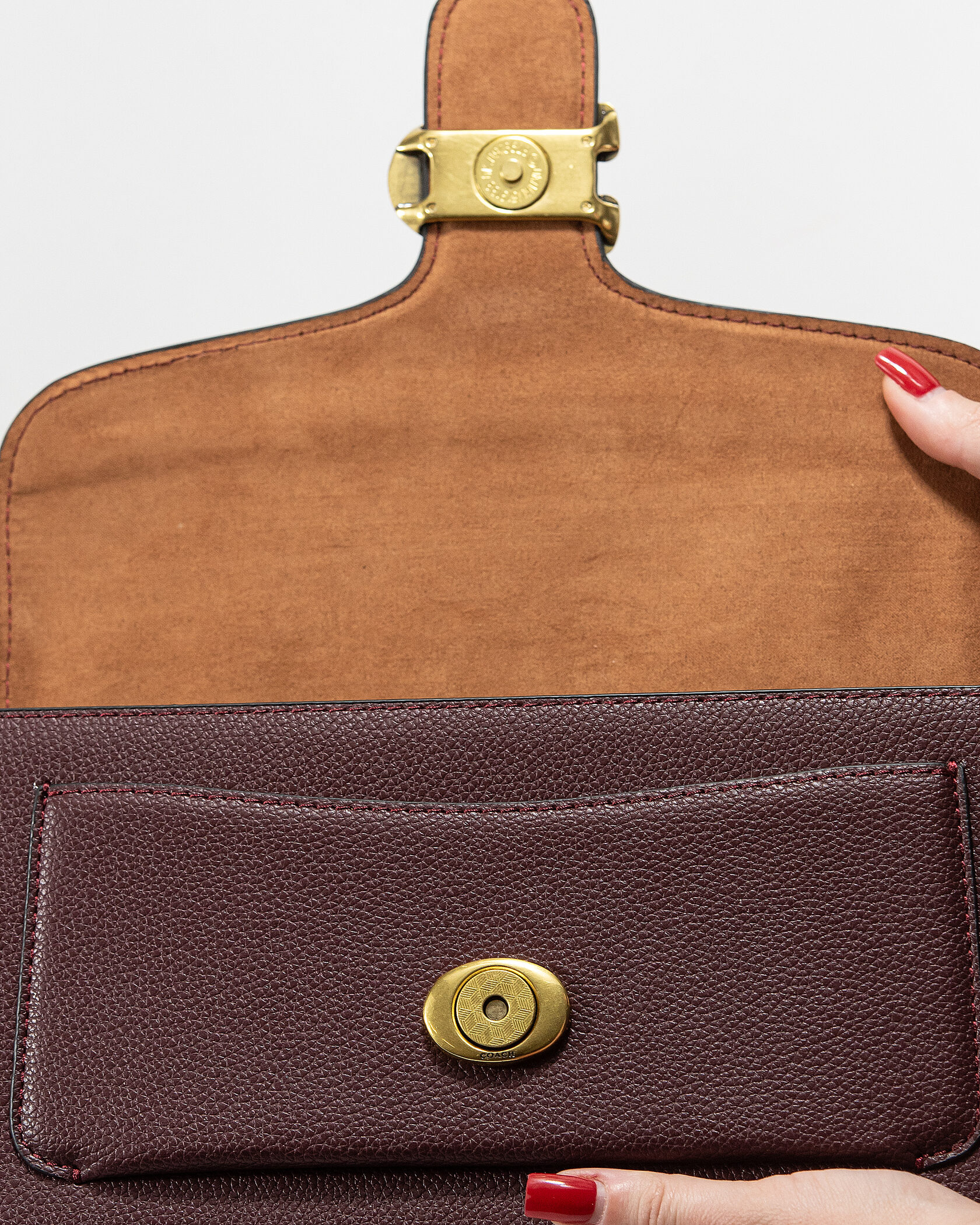 Coach Tabby Small Shoulder Bag in Oxblood/Burgundy Leather - 11