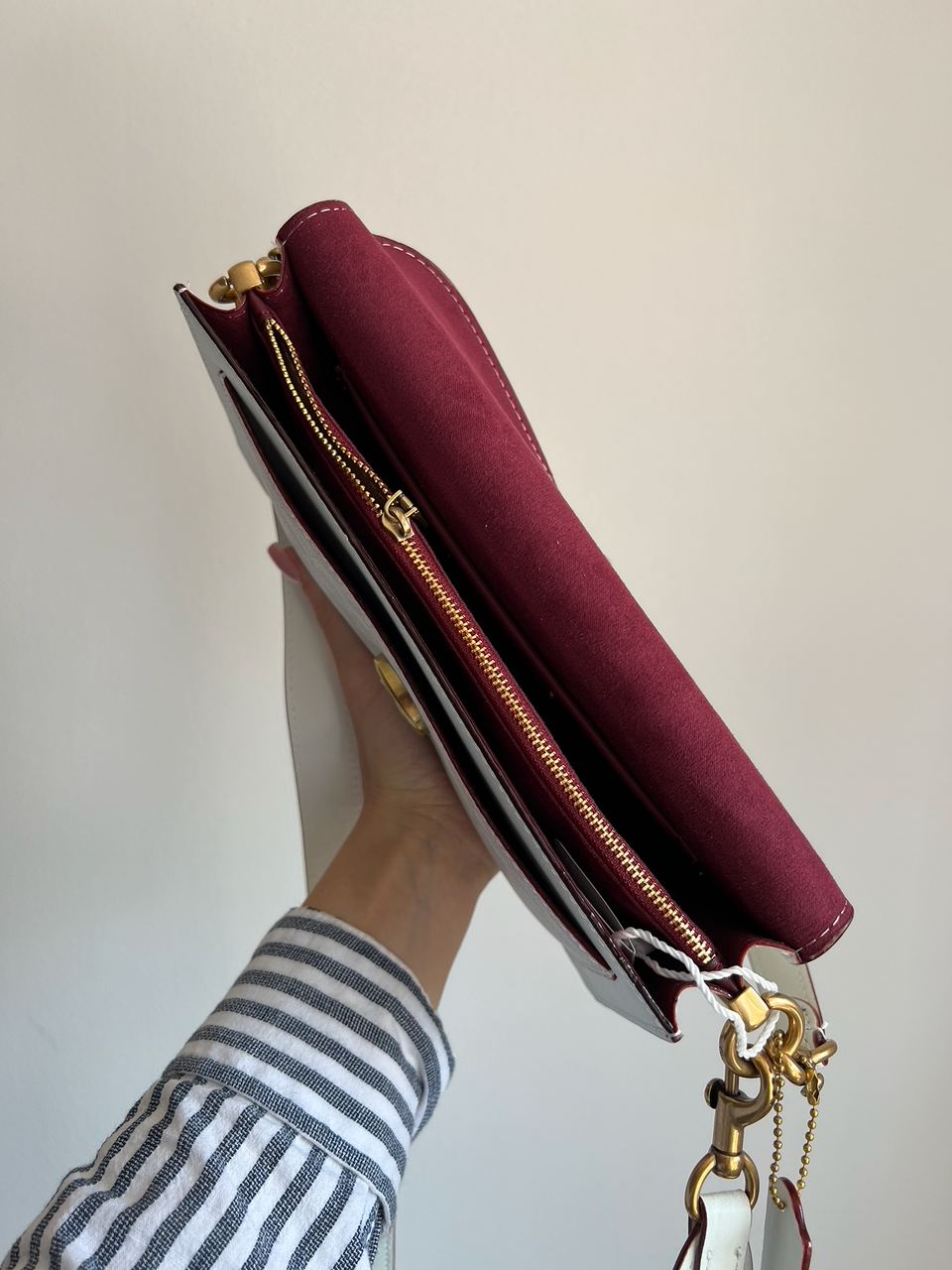 Coach Tabby White/Gold Shoulder Bag 26 In Signature Canvas - 10