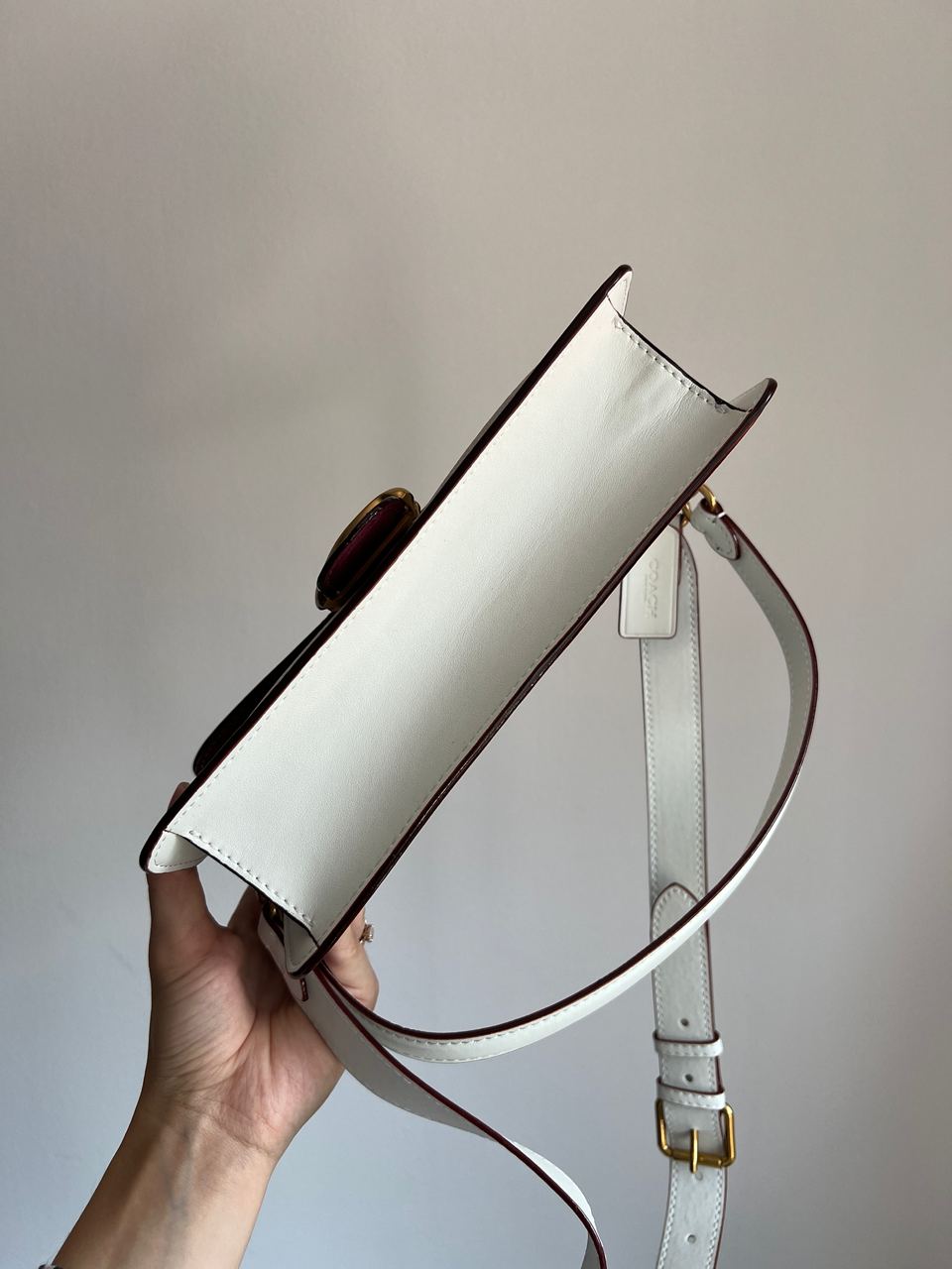 Coach Tabby White/Gold Shoulder Bag 26 In Signature Canvas - 5