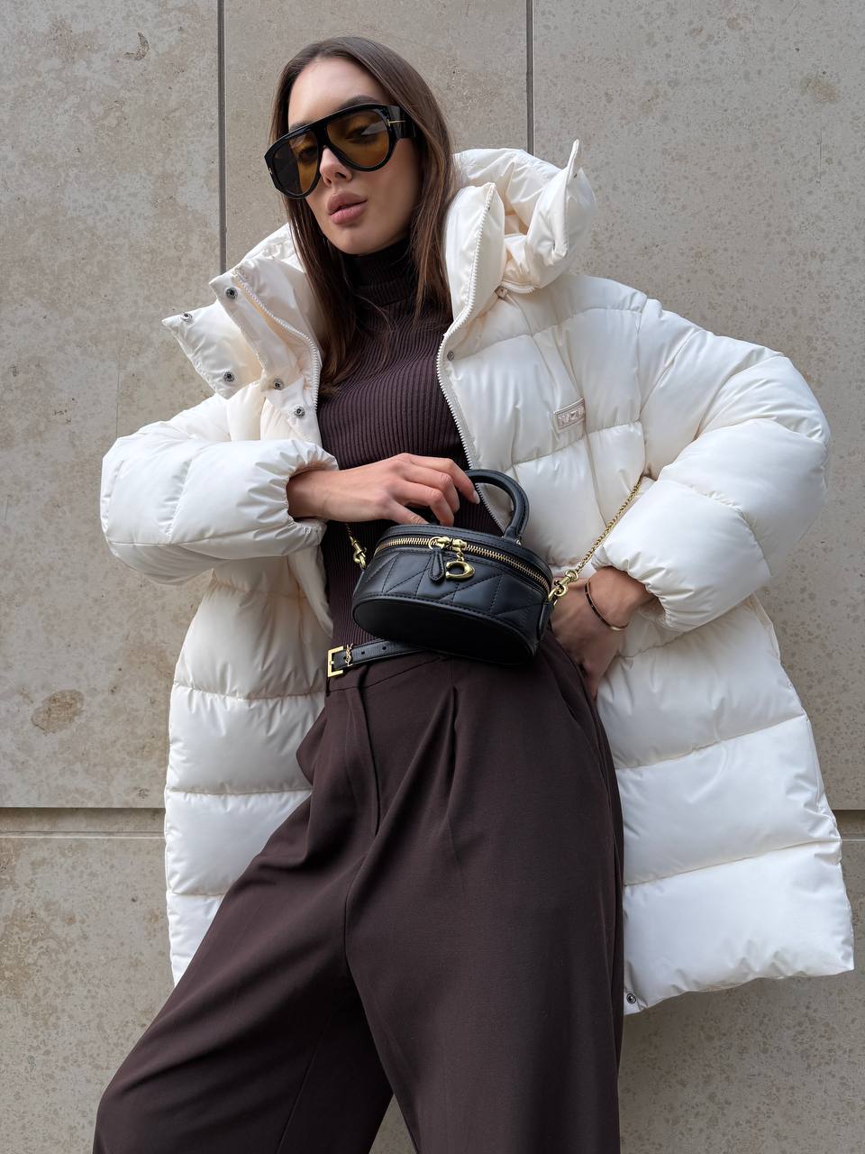 Coach Tank Circle/Oval Bag In Quilted Leather With Chain - 9