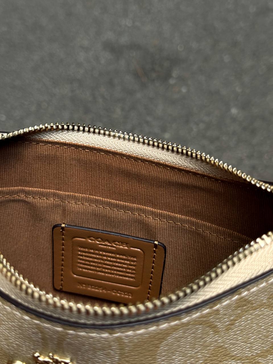 Coach Teri Caramel Shoulder Bag In Signature Canvas - 16