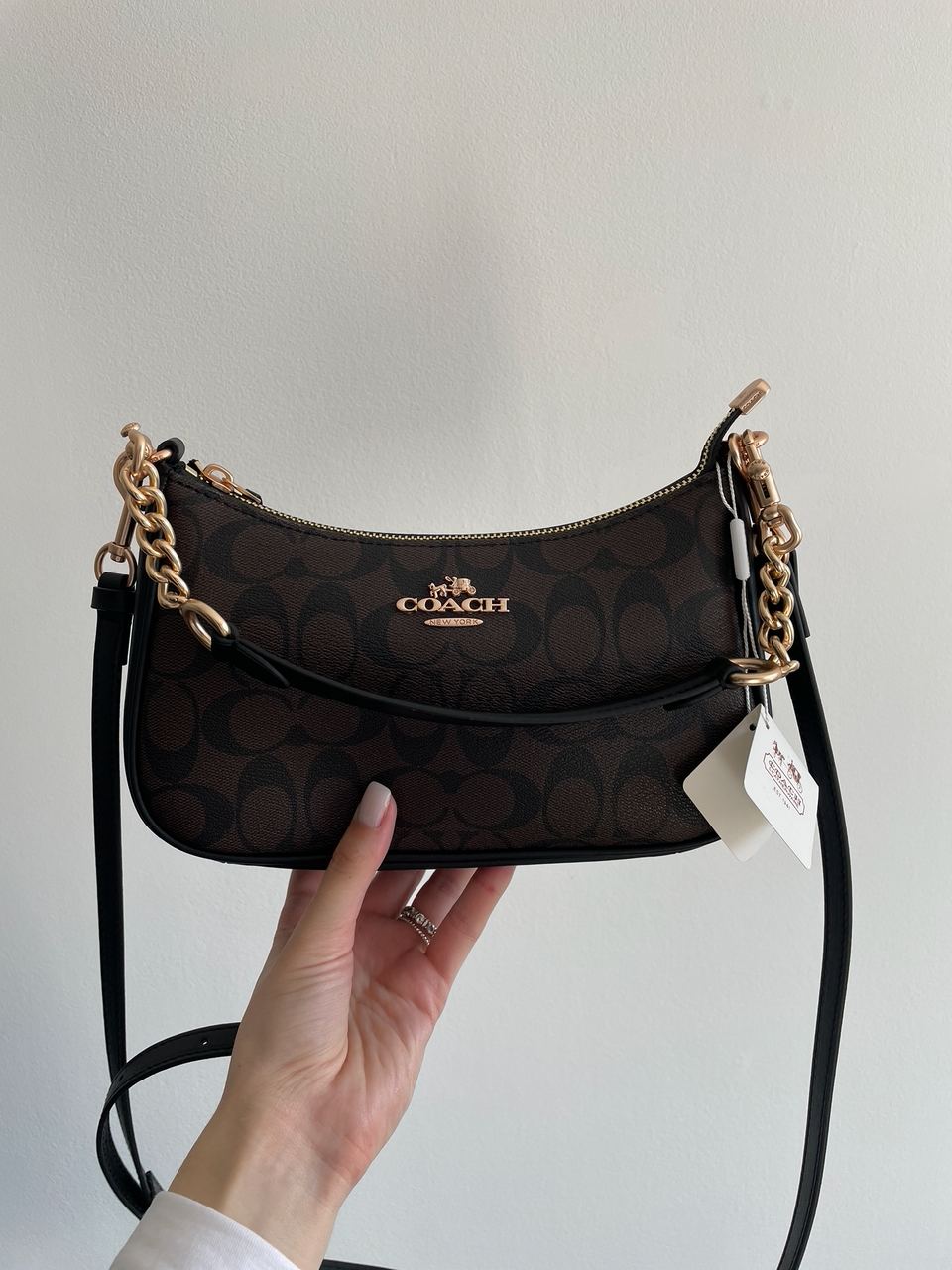 Coach Teri Shoulder Bag In Signature Canvas - 12