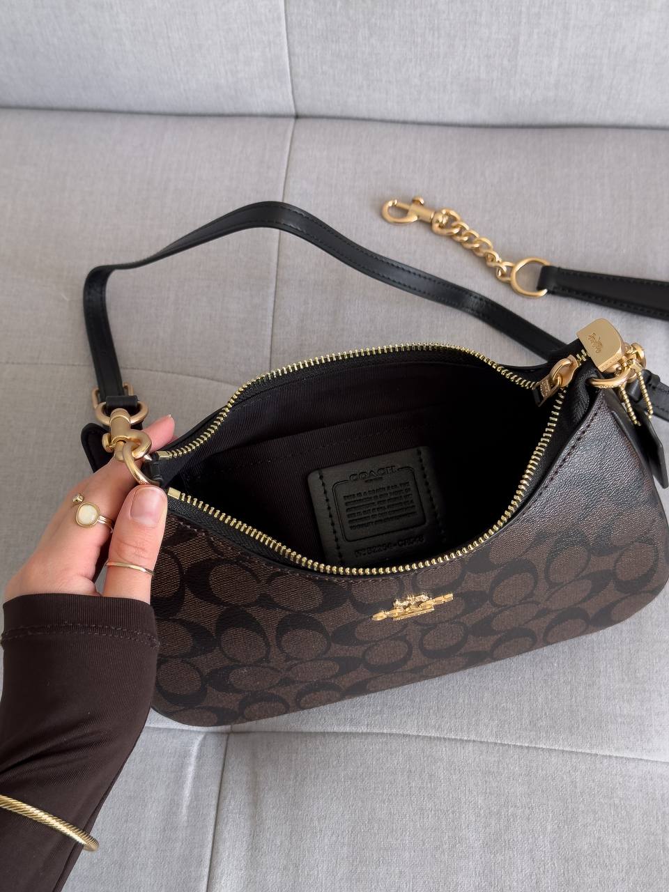 Coach Teri Shoulder Bag In Signature Canvas - 12