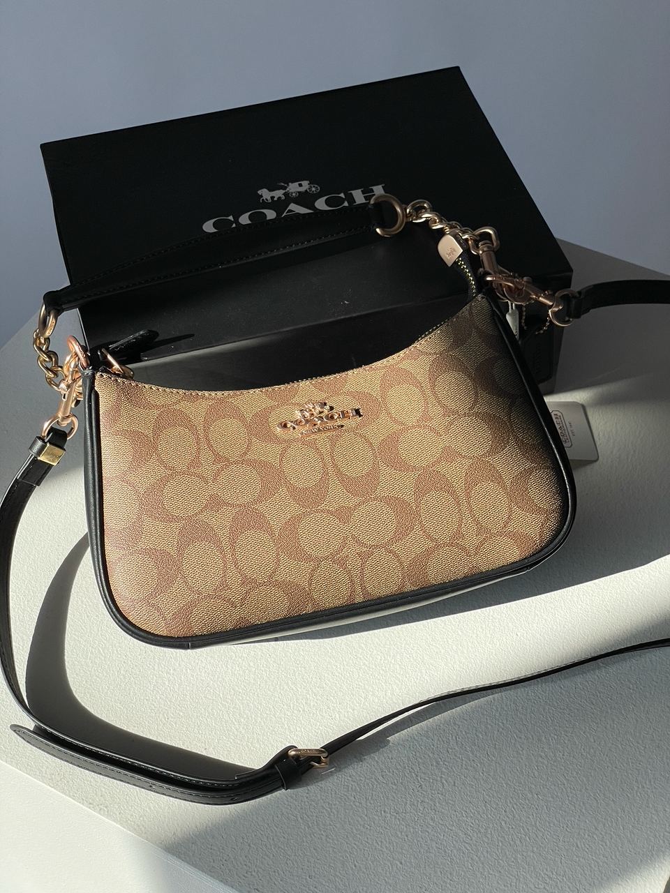 Coach Teri Shoulder Bag In Signature Canvas - 7