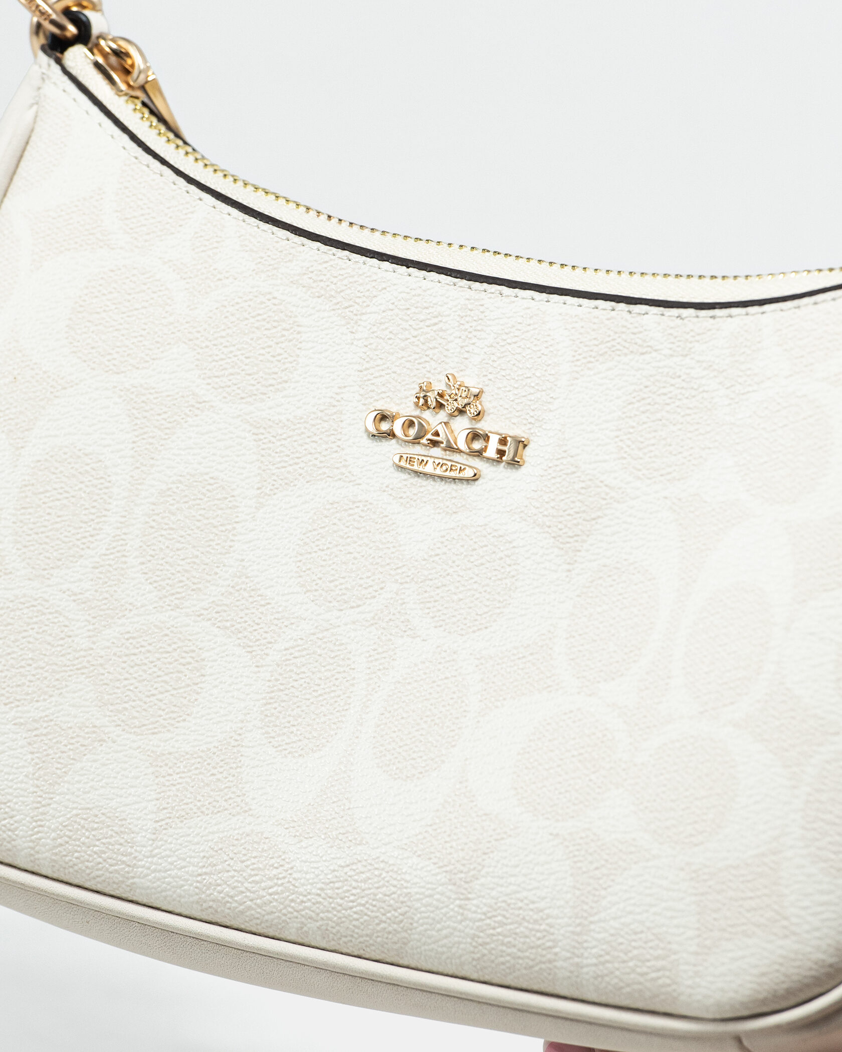 Coach Terri Small Shoulder Bag in Chalk White Leather - 6