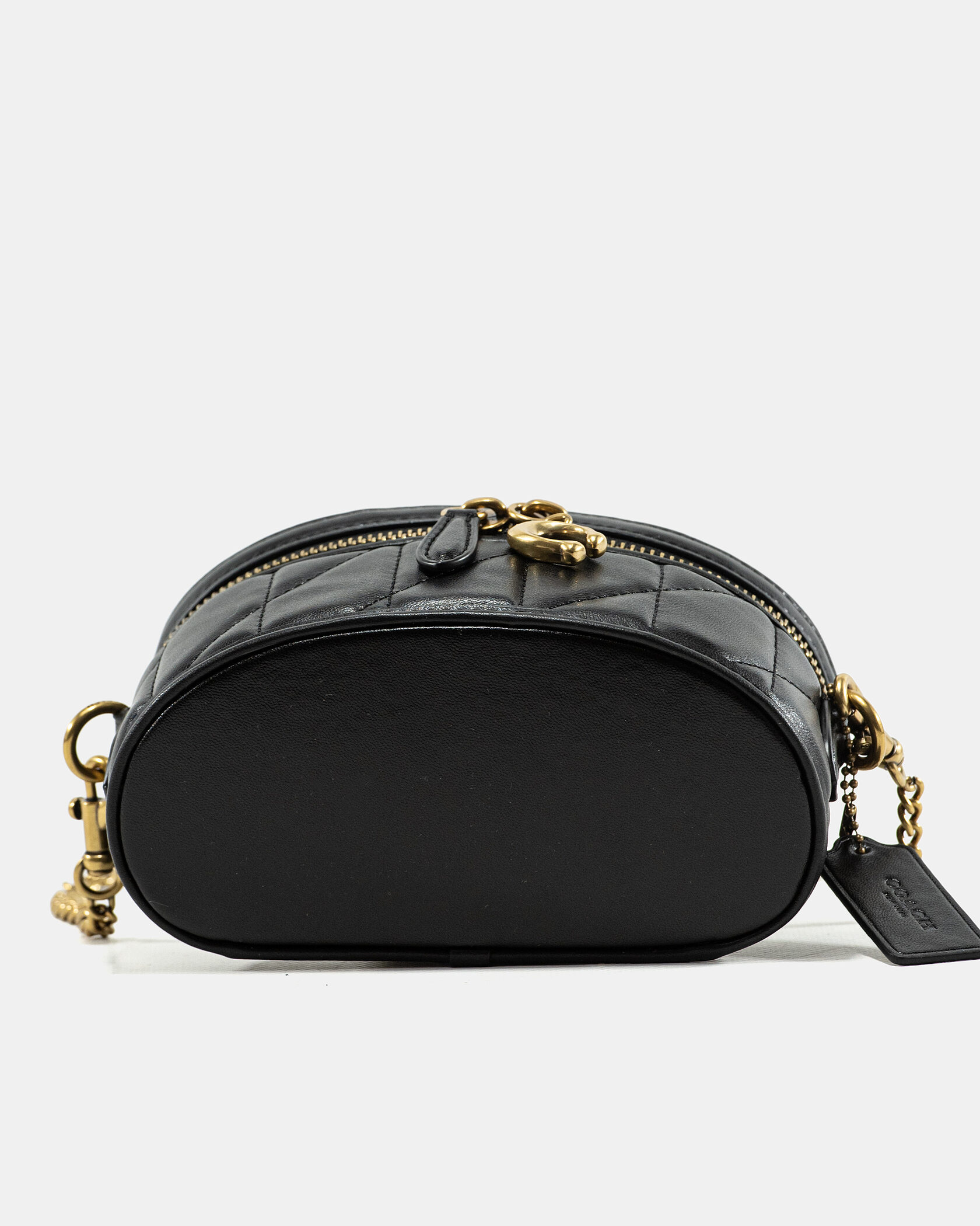 Coach Trail Mini Crossbody Bag in Black Quilted Leather - 13