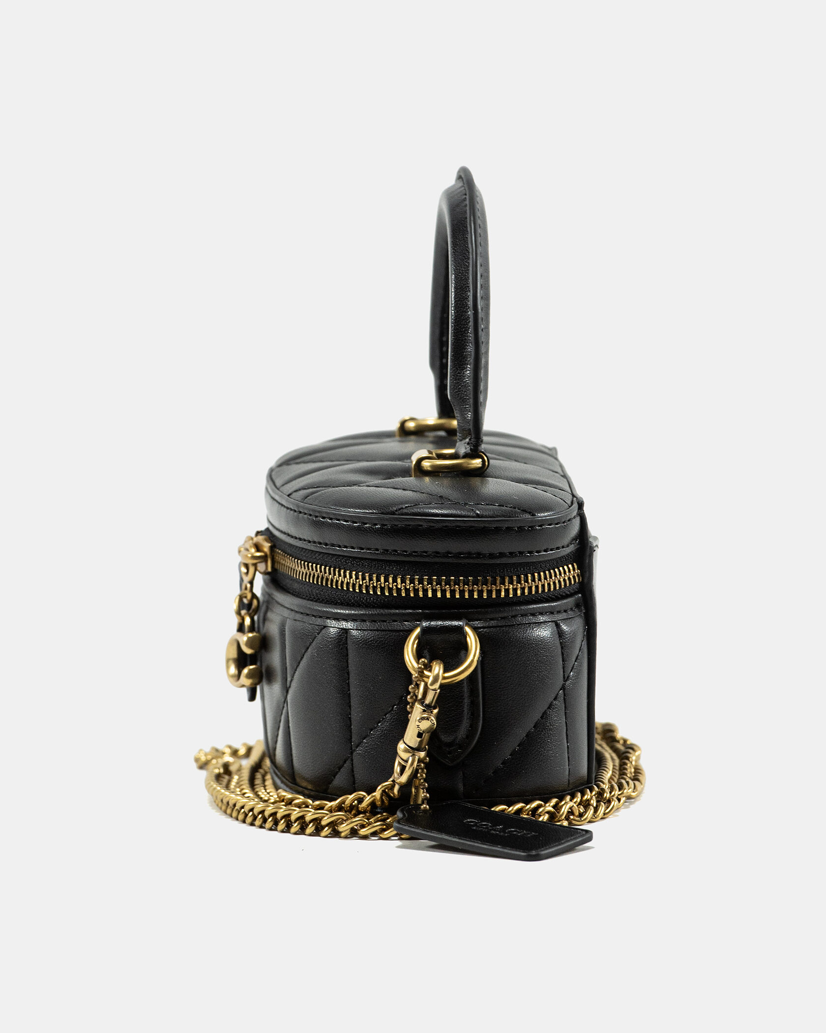 Coach Trail Mini Crossbody Bag in Black Quilted Leather - 5