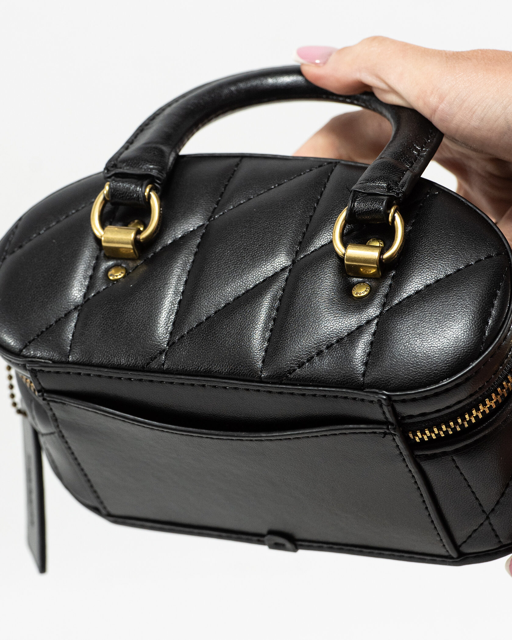 Coach Trail Mini Crossbody Bag in Black Quilted Leather - 8