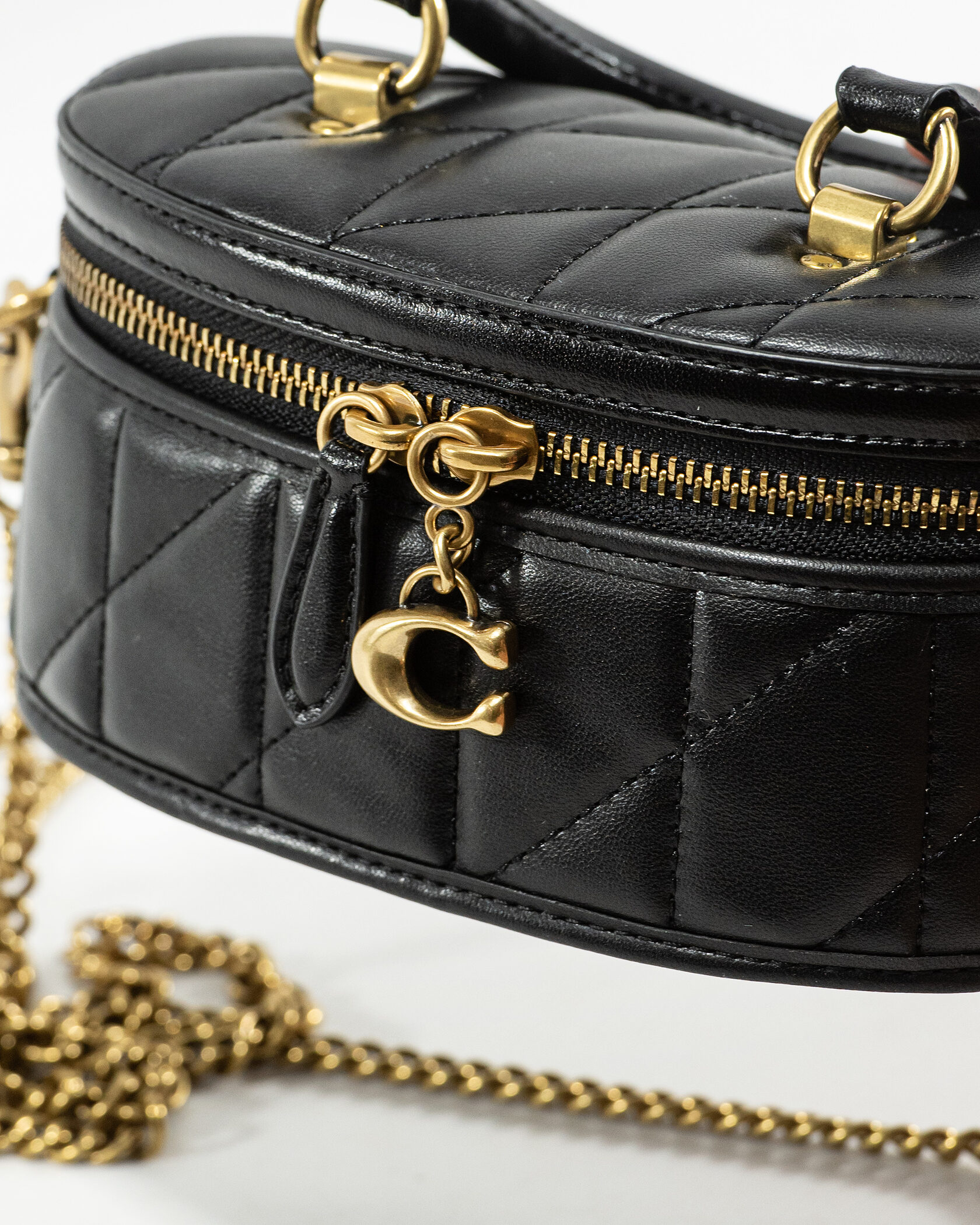 Coach Trail Mini Crossbody Bag in Black Quilted Leather - 9