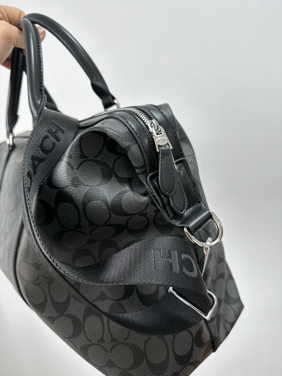 Coach Voyager Duffle Bag In Charcoal - 11