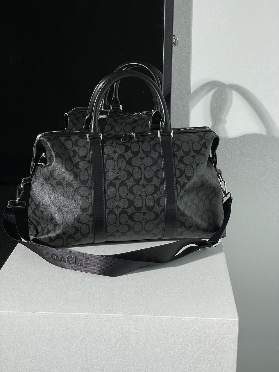 Coach Voyager Duffle Bag In Charcoal - 2