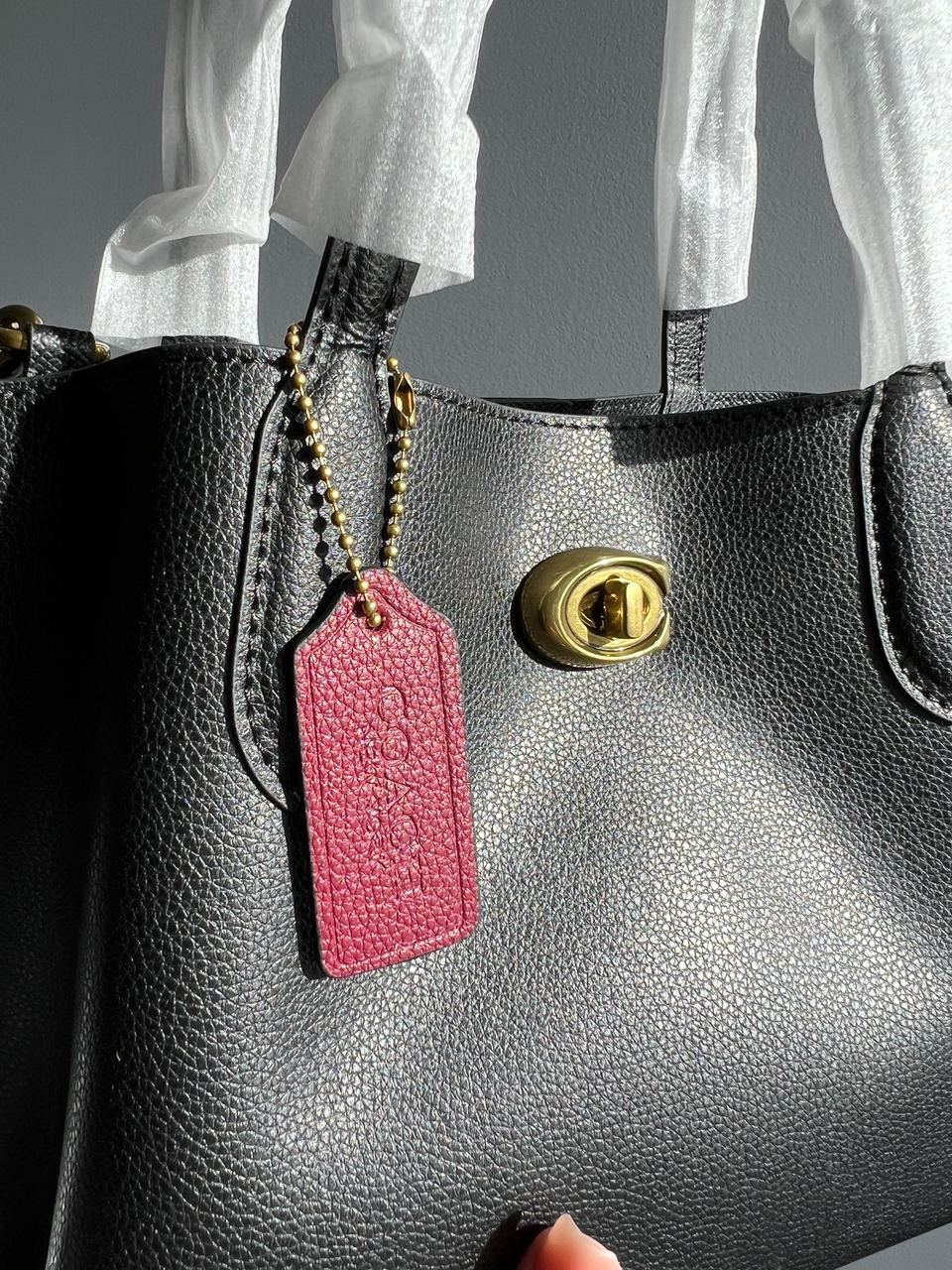 Coach Willow Tote 24 In Black - 8