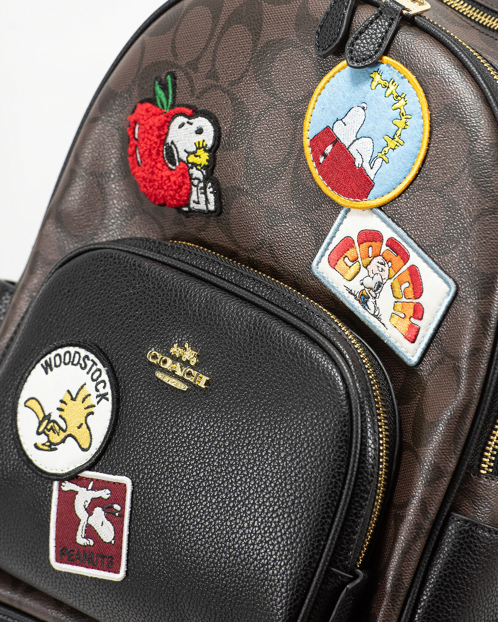 Coach X Peanuts Court Backpack In Signature Canvas With Patches - 5