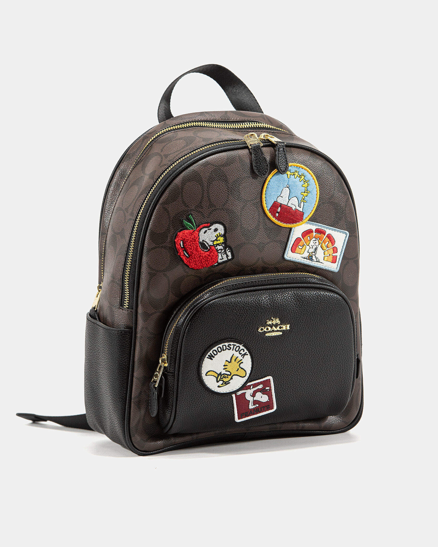 Coach X Peanuts Court Backpack In Signature Canvas With Patches - 6