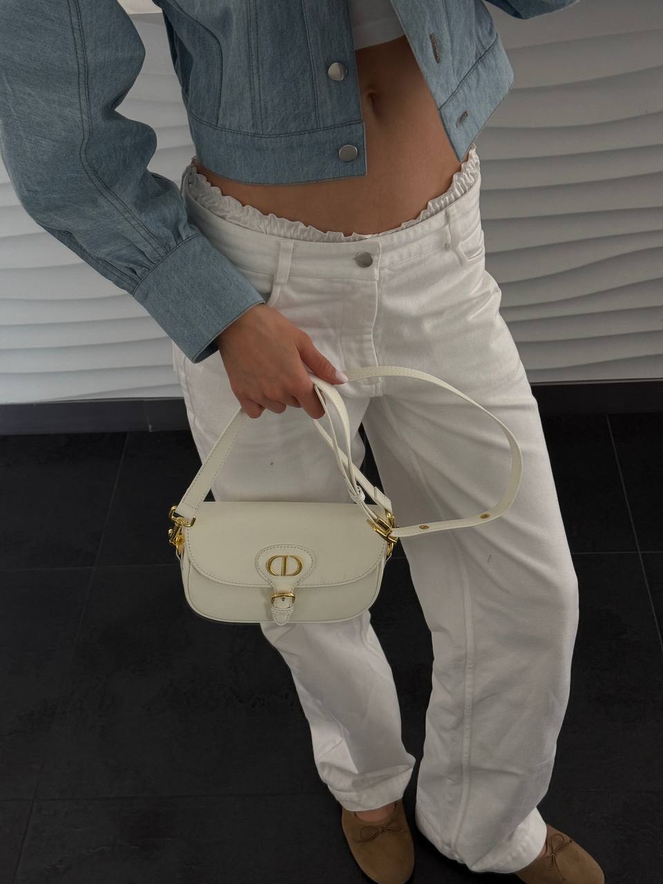 Dior Bobby East-West Mini Bag in White Calfskin - 3