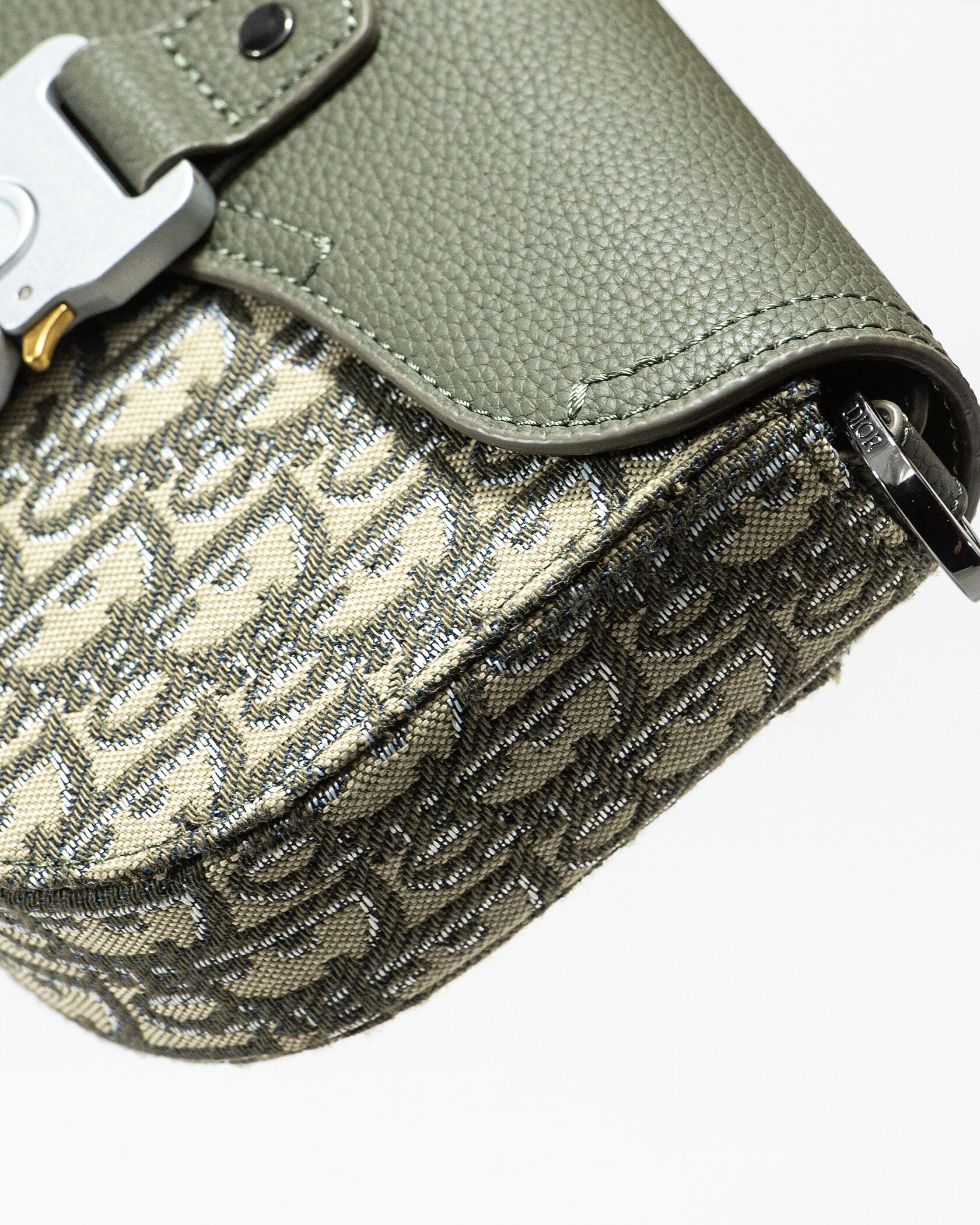 Dior Bobby Small Bag in Olive Green Oblique Jacquard - 11
