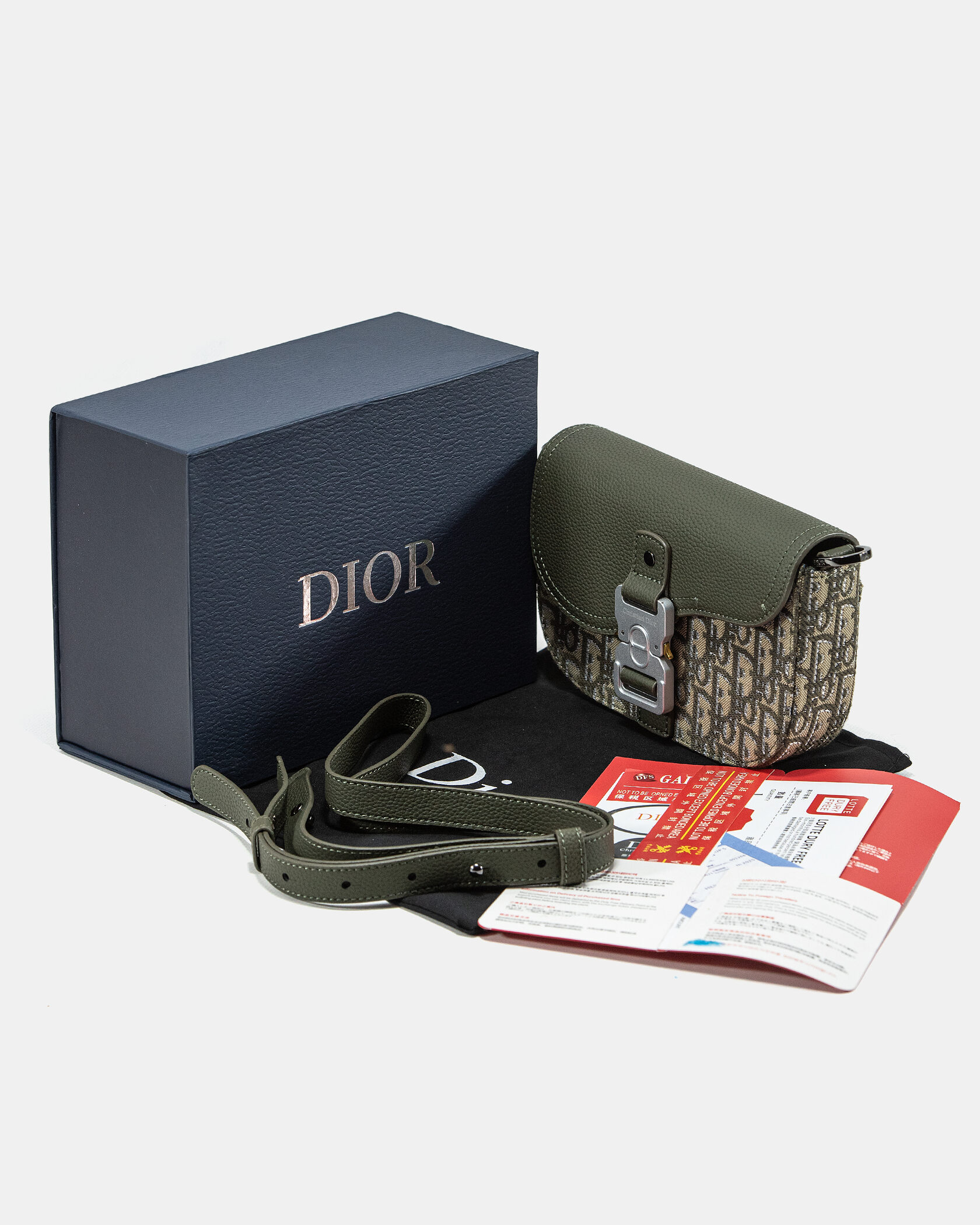 Dior Bobby Small Bag in Olive Green Oblique Jacquard - 2