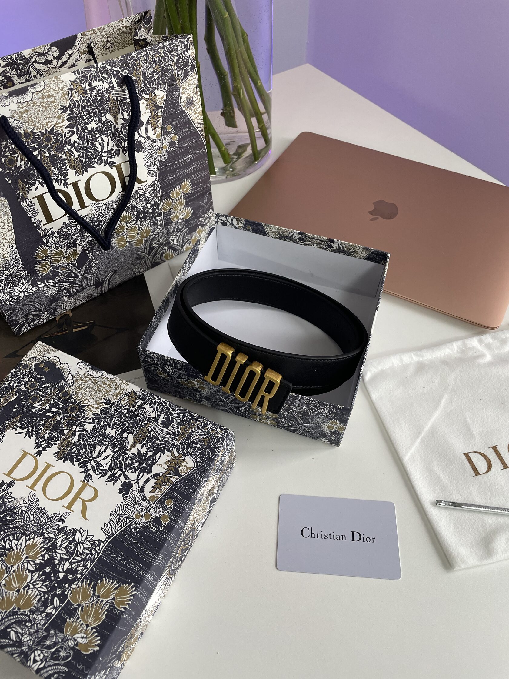 Dior D-Fence Belt Black Smooth Calfskin - 2