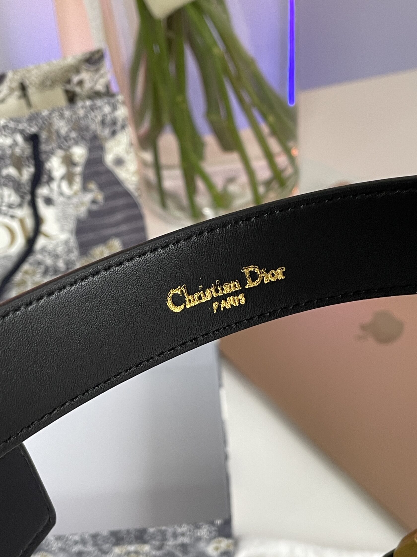 Dior D-Fence Belt Black Smooth Calfskin - 9