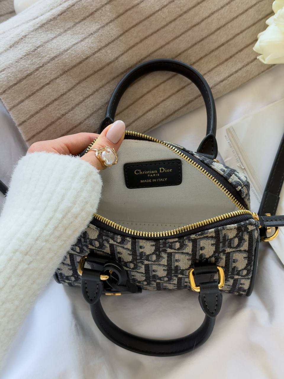 Dior Groove 20-Tas Blauwe Dior Oblique-Jacquard Vrouw - 17