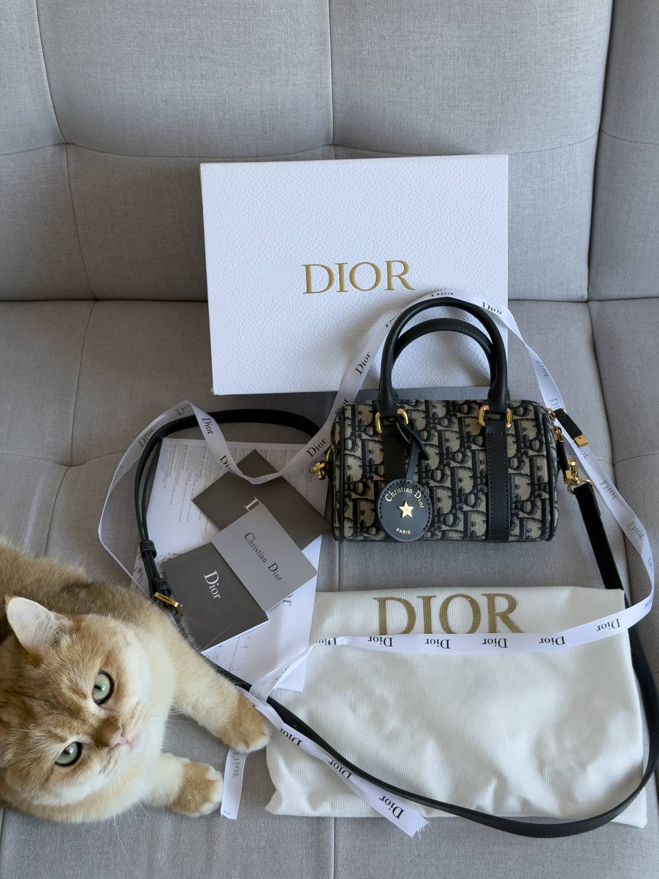 Dior Groove 20-Tas Blauwe Dior Oblique-Jacquard Vrouw - 2