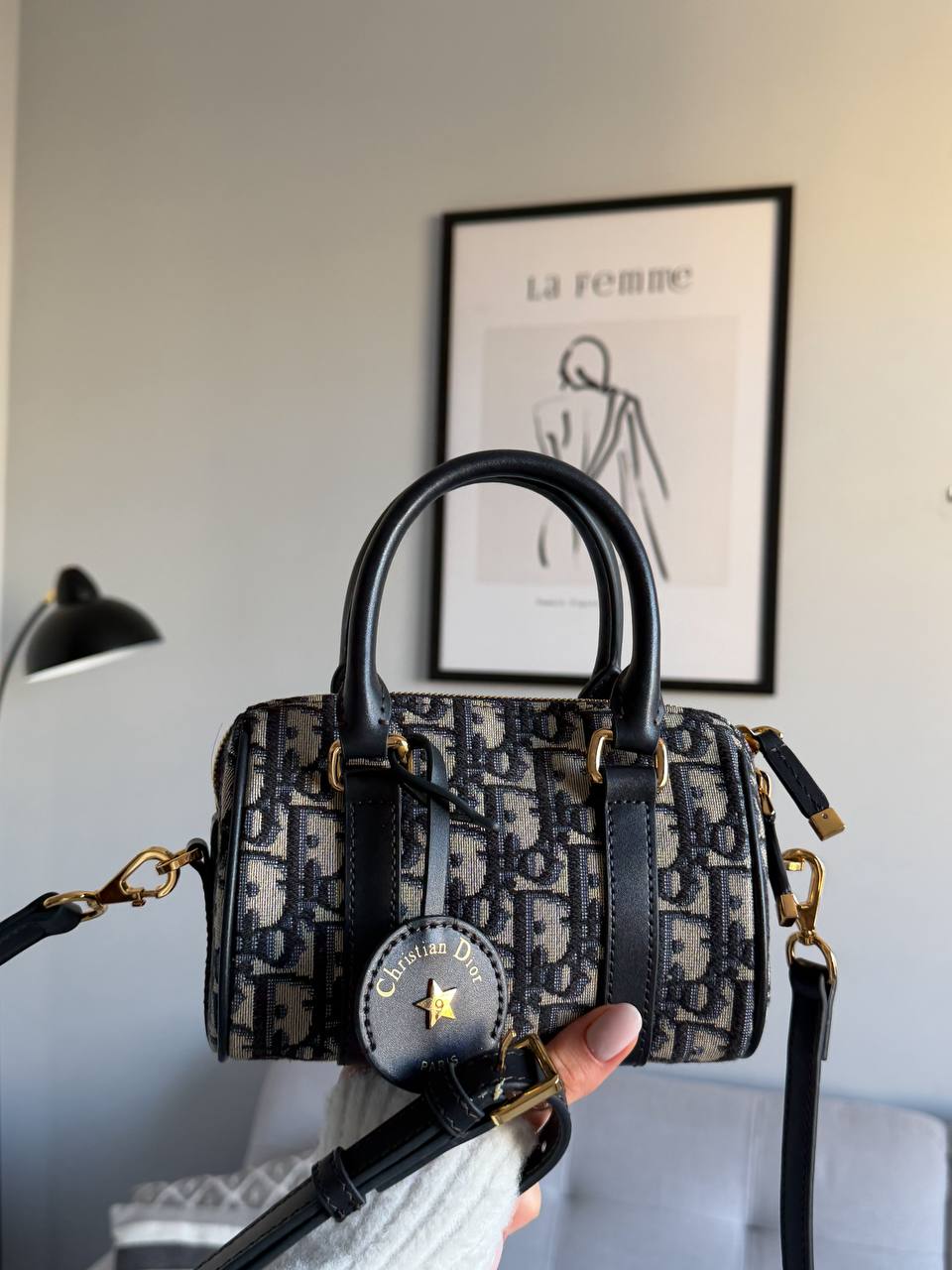 Dior Groove 20-Tas Blauwe Dior Oblique-Jacquard Vrouw - 8