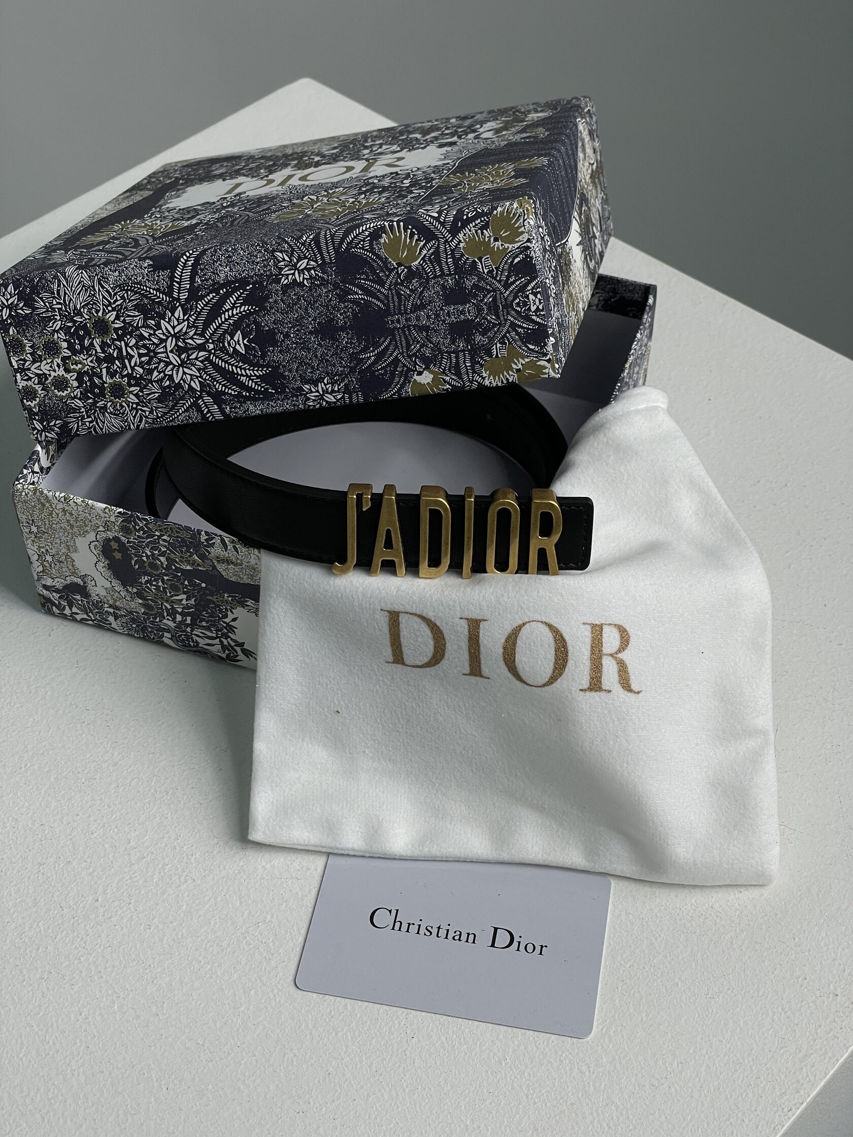 Dior JA-D-Fence Belt Black Smooth Calfskin - 6