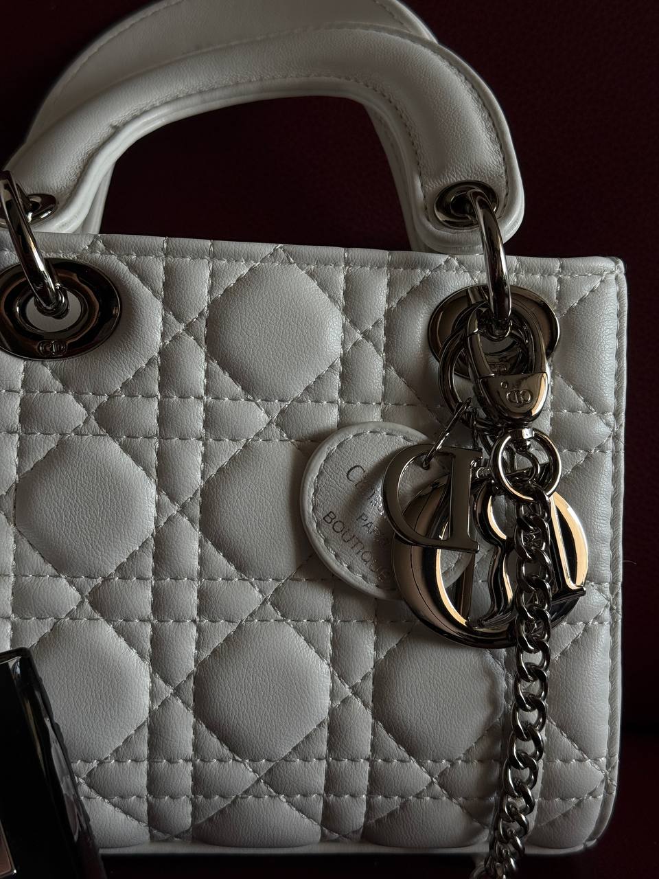 Dior Lady D-Joy Mikro Bag White - 13