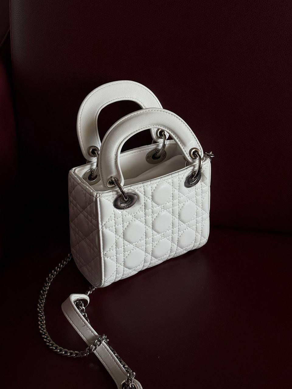 Dior Lady D-Joy Mikro Bag White - 14