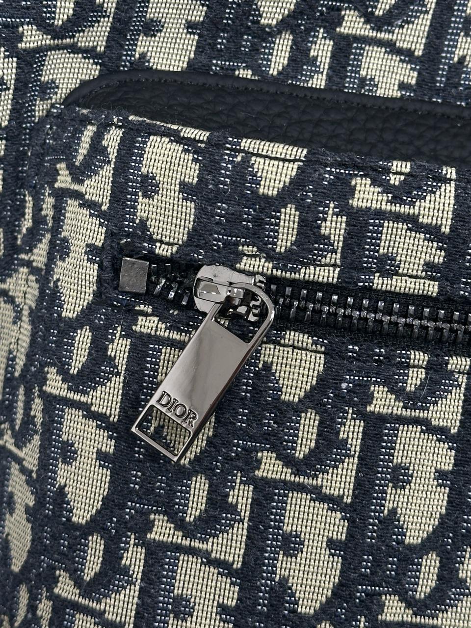 Dior Rider Backpack Beige/Blue Dior Oblique Jacquard - 10