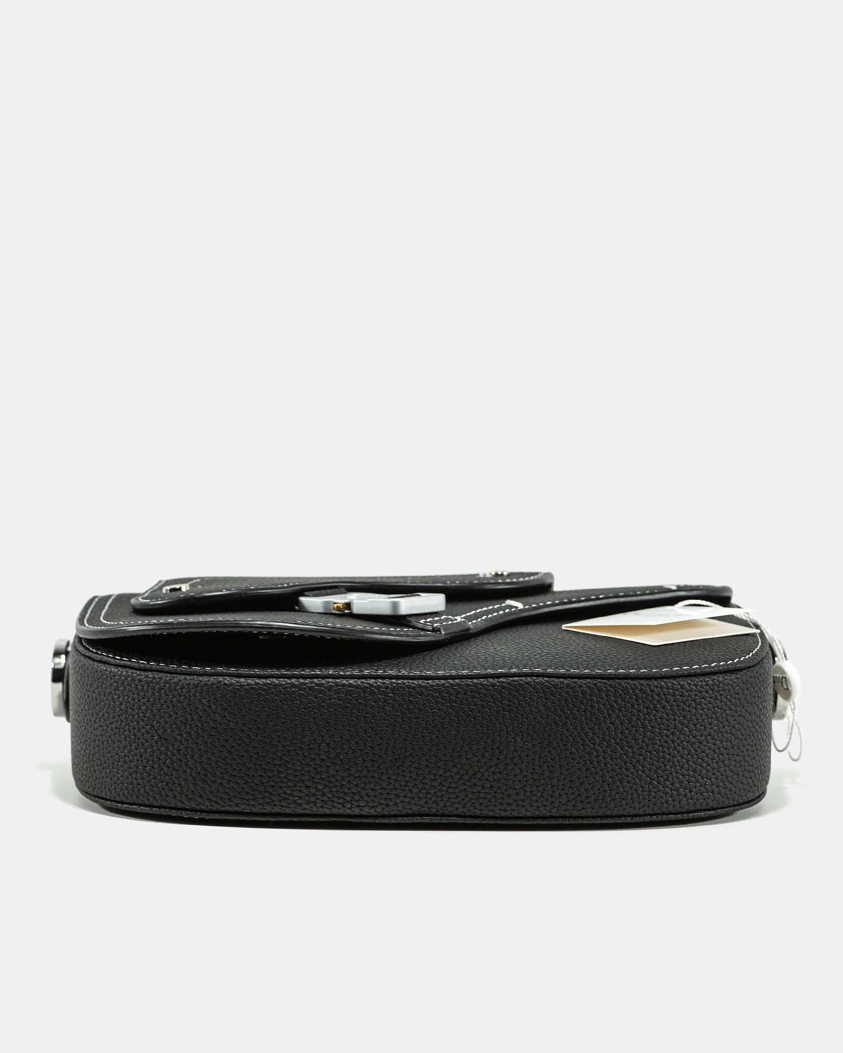 Dior Saddle Messenger Bag in Black Grained Calfskin - 12