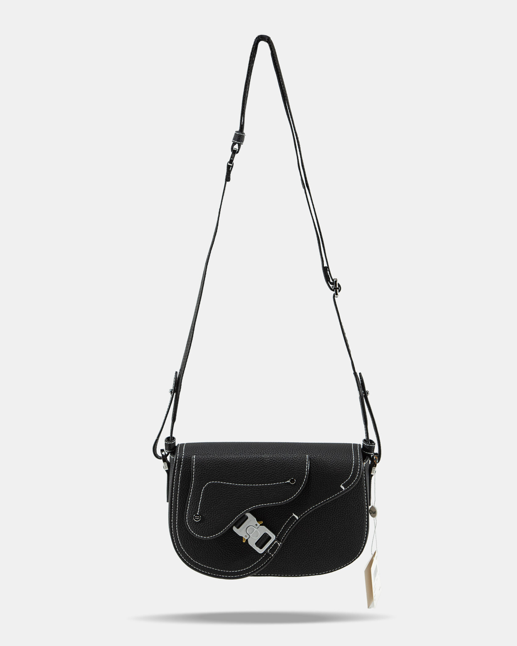 Dior Saddle Messenger Bag in Black Grained Calfskin - 4