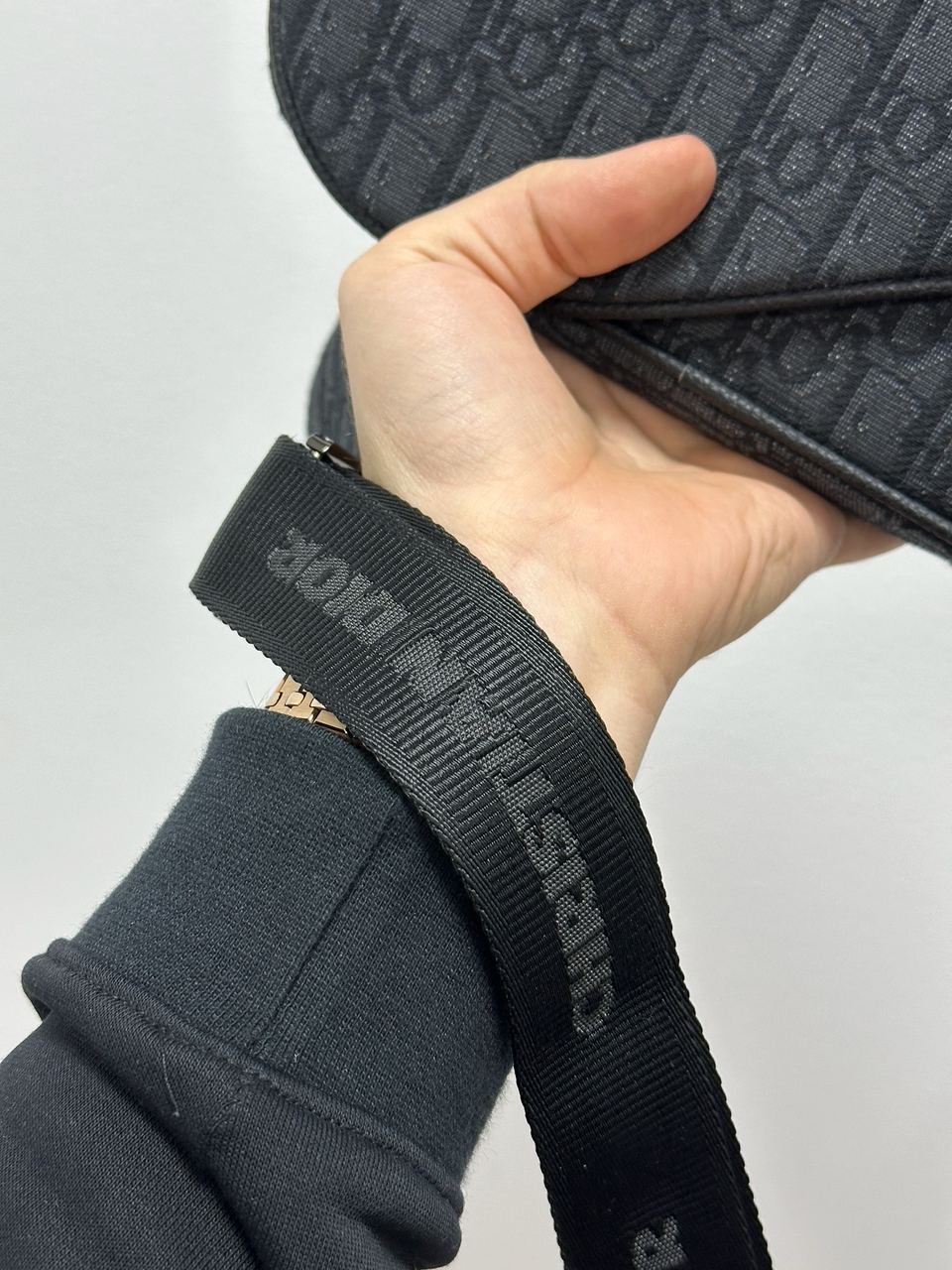 Dior Saddle Triple Pouch Black Oblique Jacquard - 10