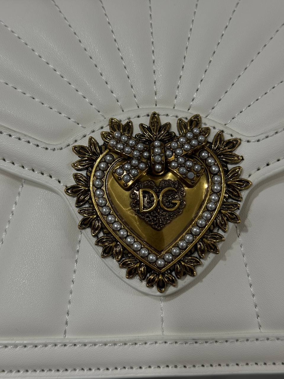 Dolce&amp;Gabbana Devotion bag in quilted nappa leather White - 5