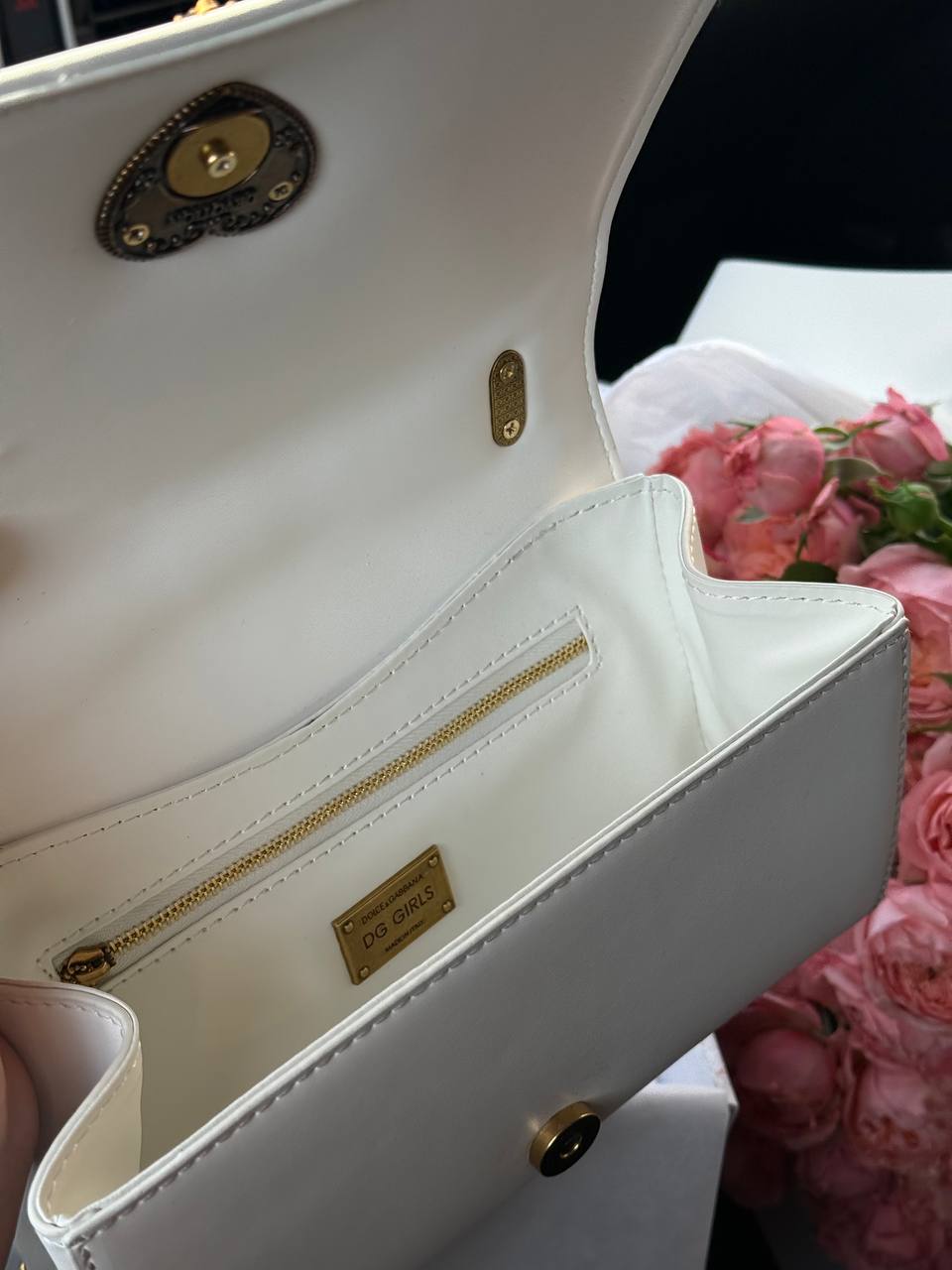 Dolce &amp; Gabbana Devotion Small Quilted Leather Shoulder Bag in White - 13