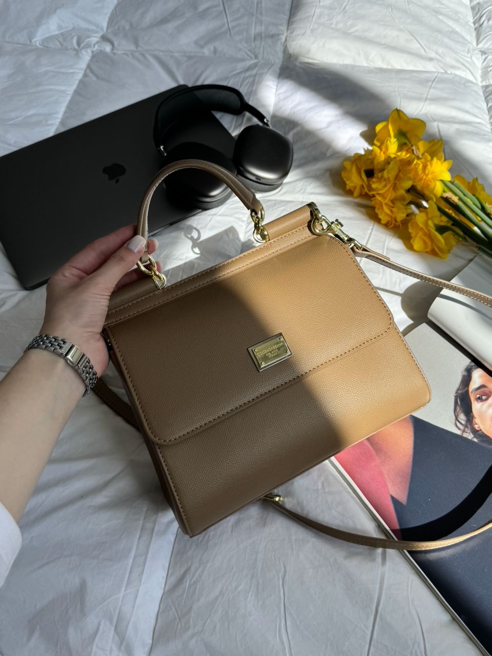 Dolce&amp;Gabbana Sicily Medium Elongated Beige - 10