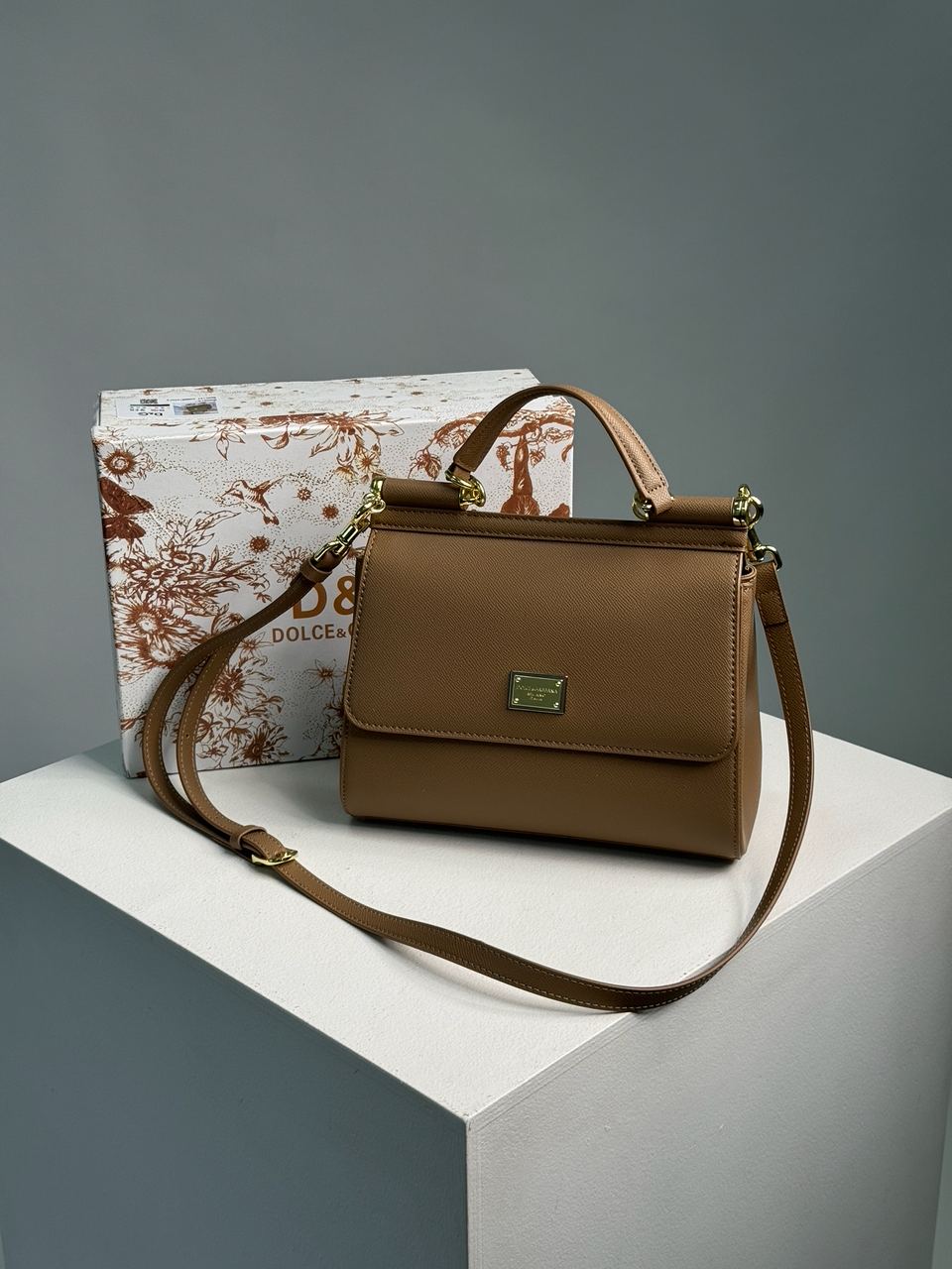 Dolce&amp;Gabbana Sicily Medium Elongated Beige - 5