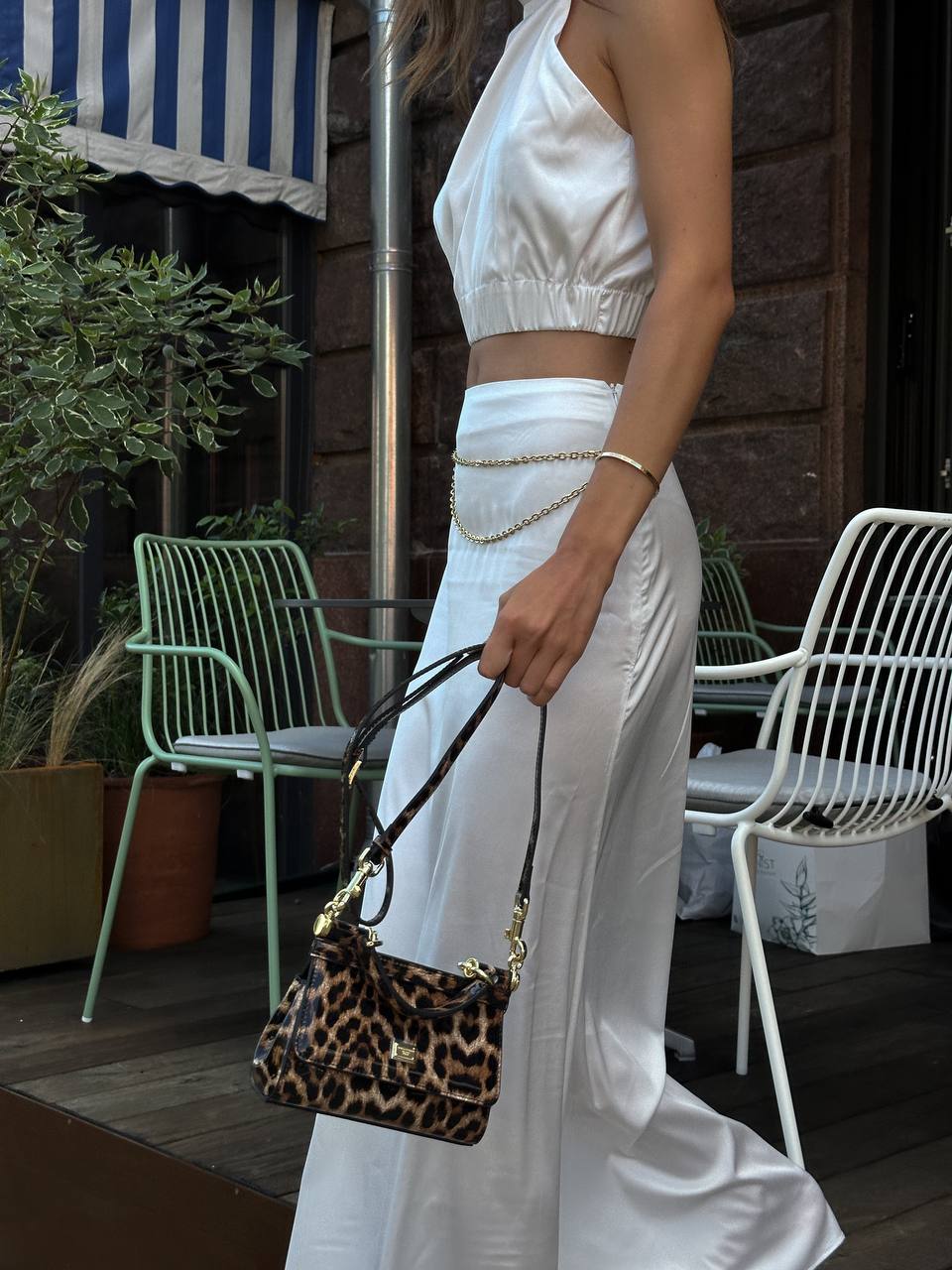 Dolce &amp; Gabbana Sicily Micro Leopard Print Patent Leather Bag - 9