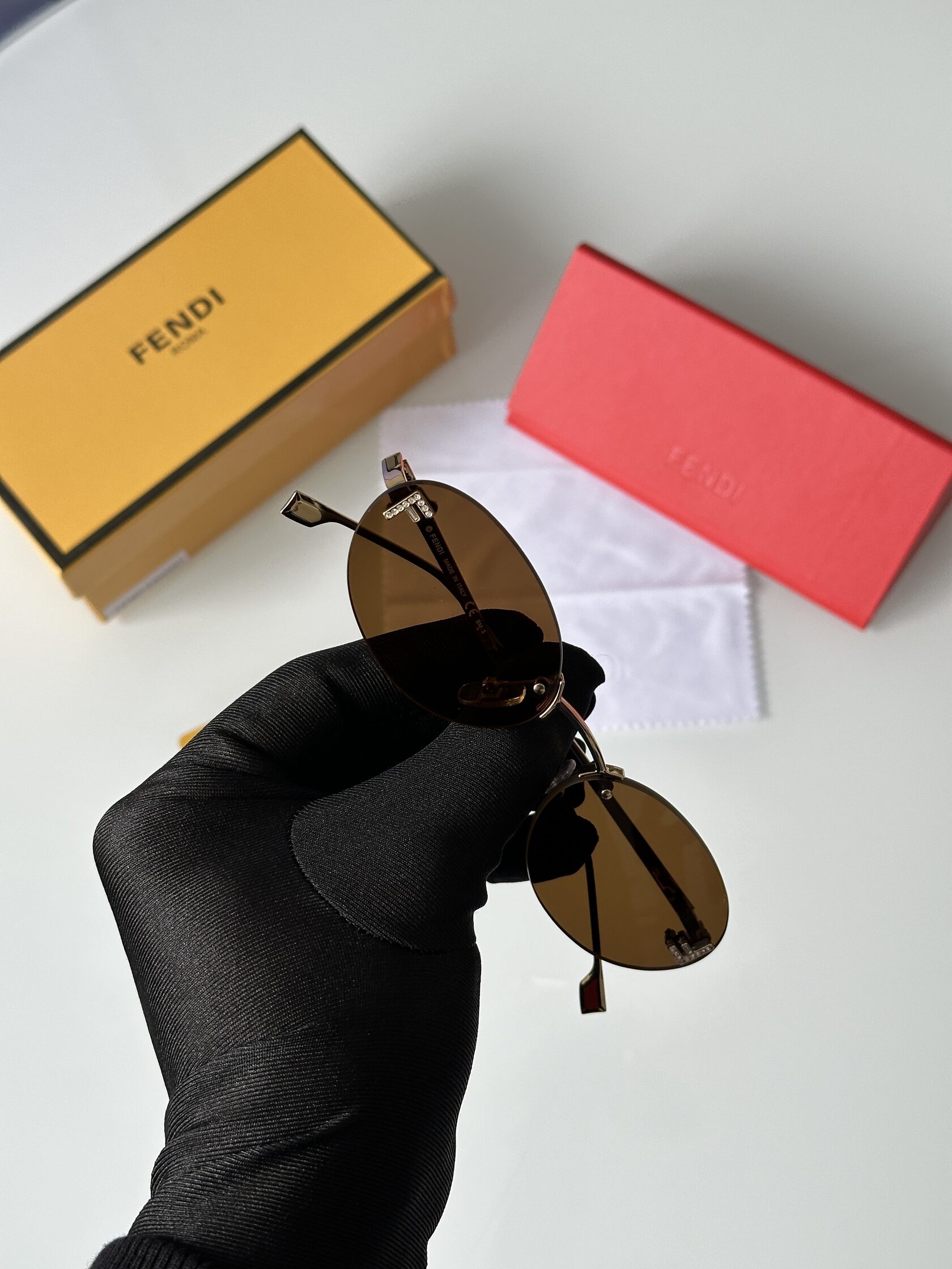 Fendi FE4075US 6LB/IC Brown/Gold - 10