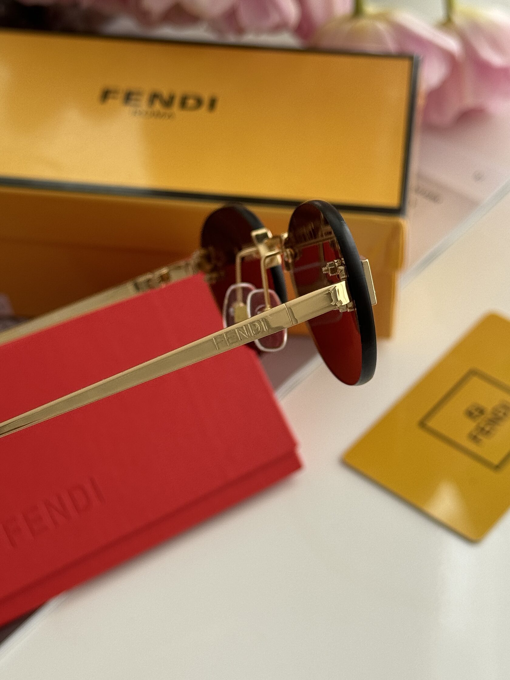 Fendi FE4075US 6LB/IC Brown/Gold - 15