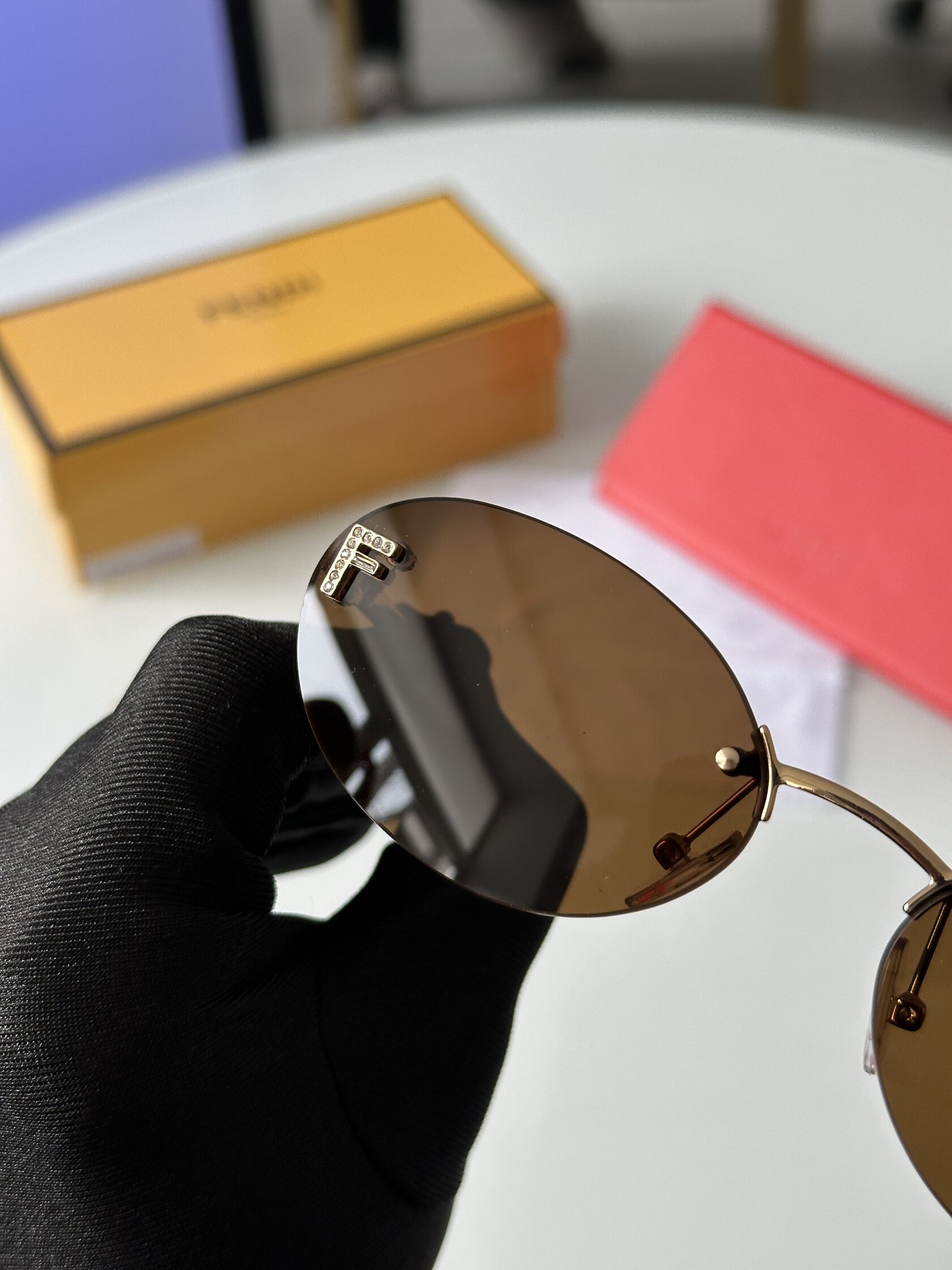 Fendi FE4075US 6LB/IC Brown/Gold - 17