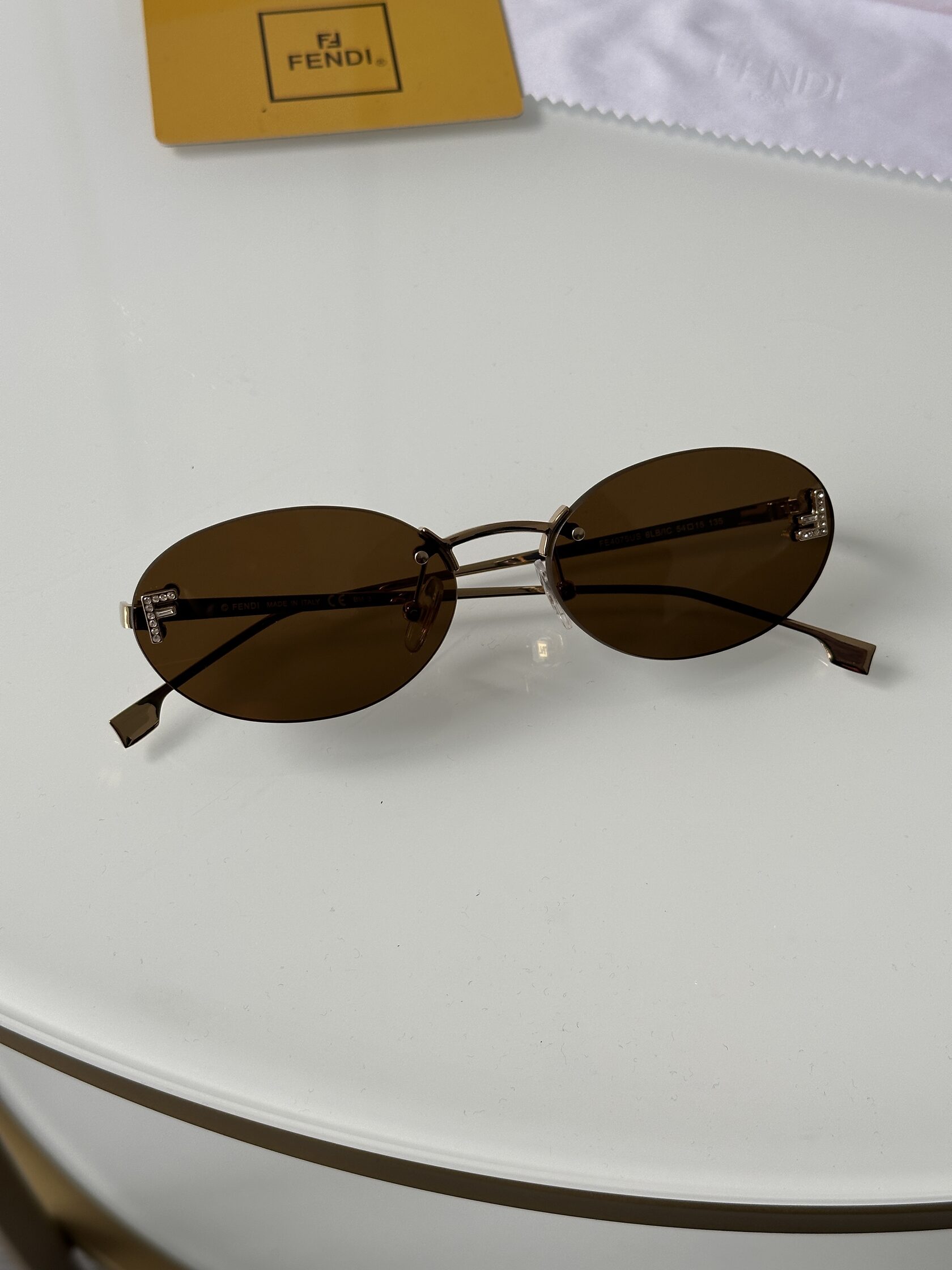 Fendi FE4075US 6LB/IC Brown/Gold - 5