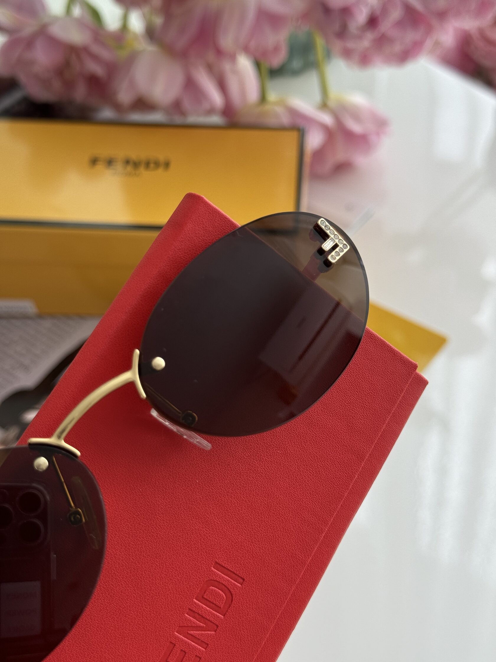 Fendi FE4075US 6LB/IC Brown/Gold - 8